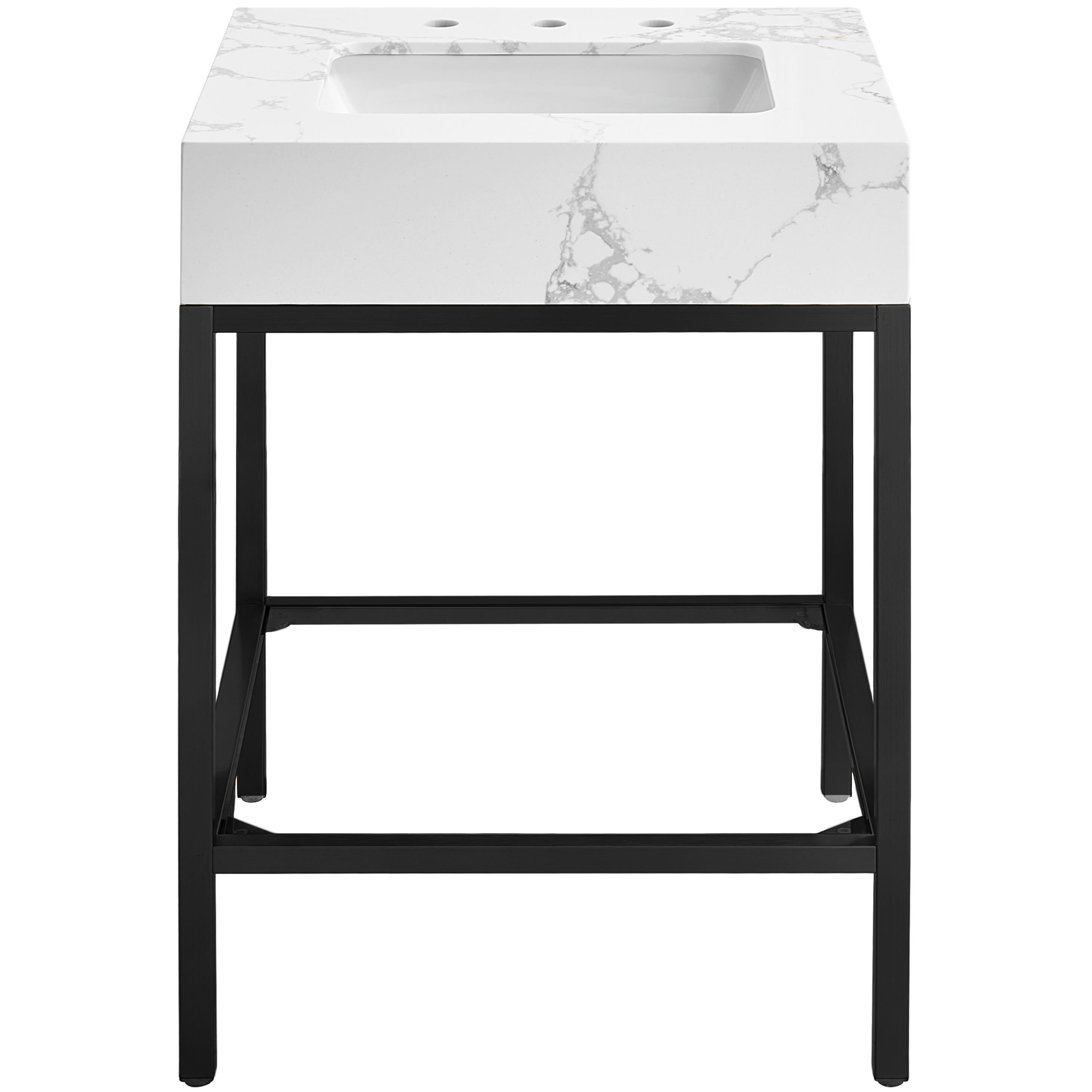 Meridian Marmo White Engineered Marble Bathroom Vanity
