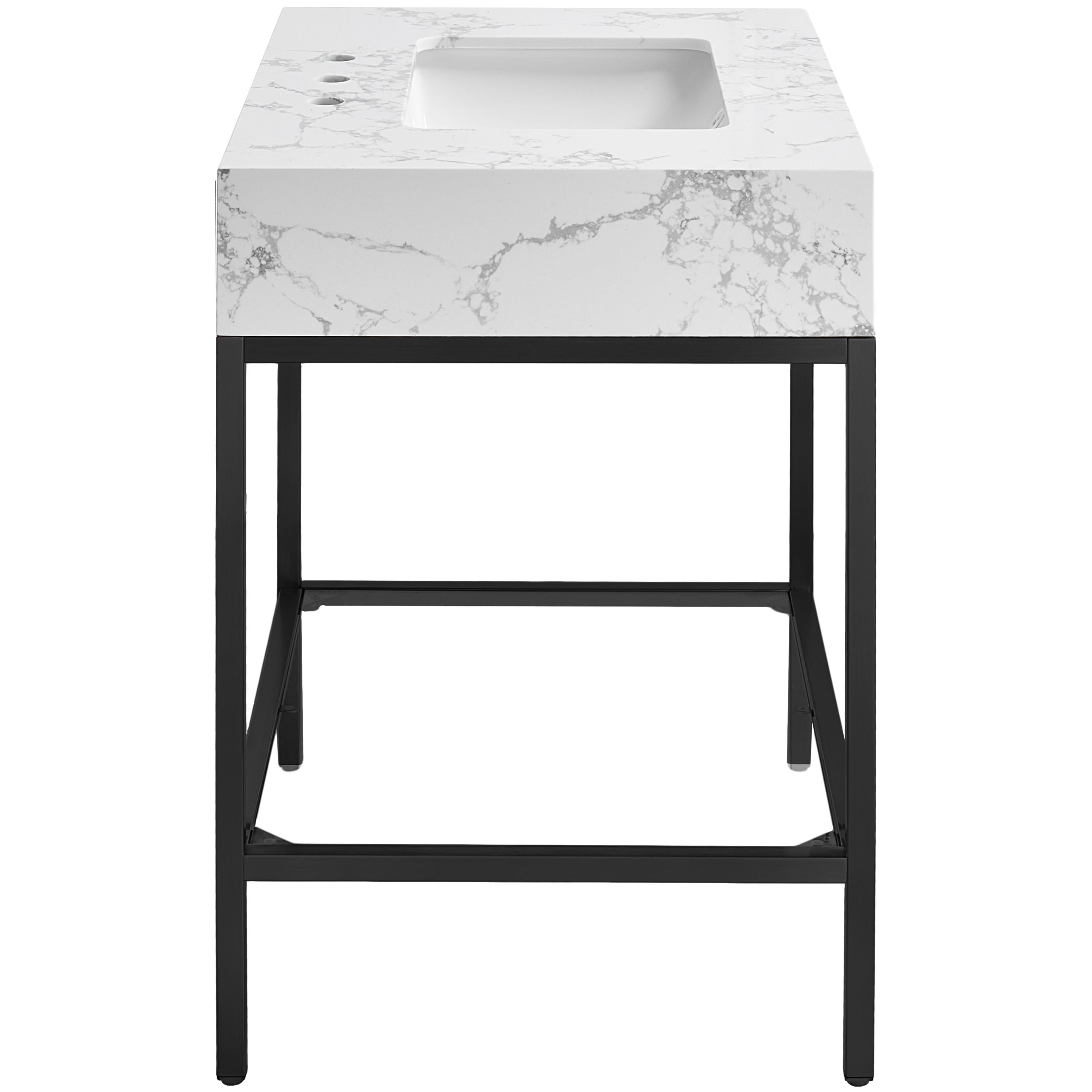 Meridian Marmo Black Engineered Marble Bathroom Vanity