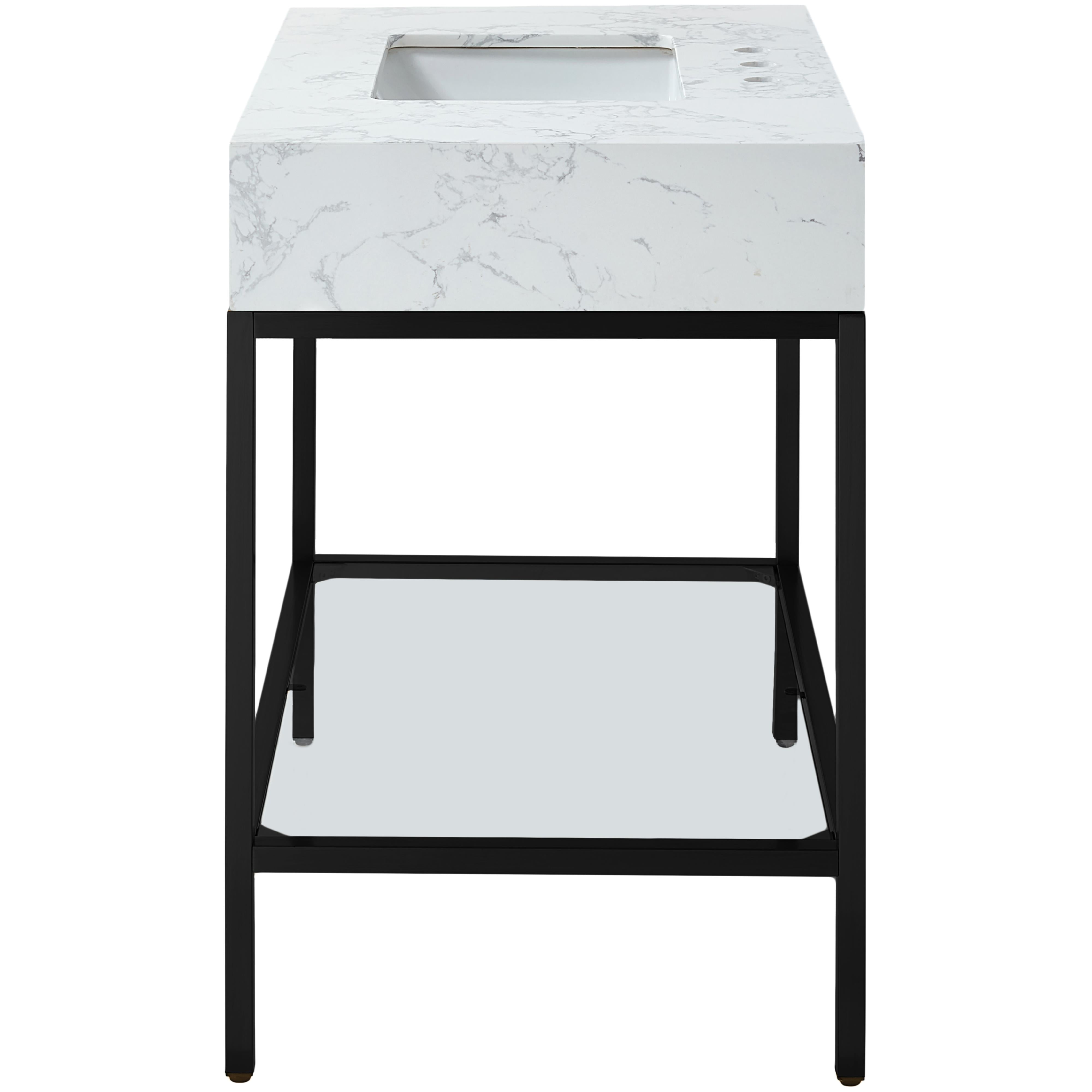 Meridian Marmo White Engineered Marble Bathroom Vanity