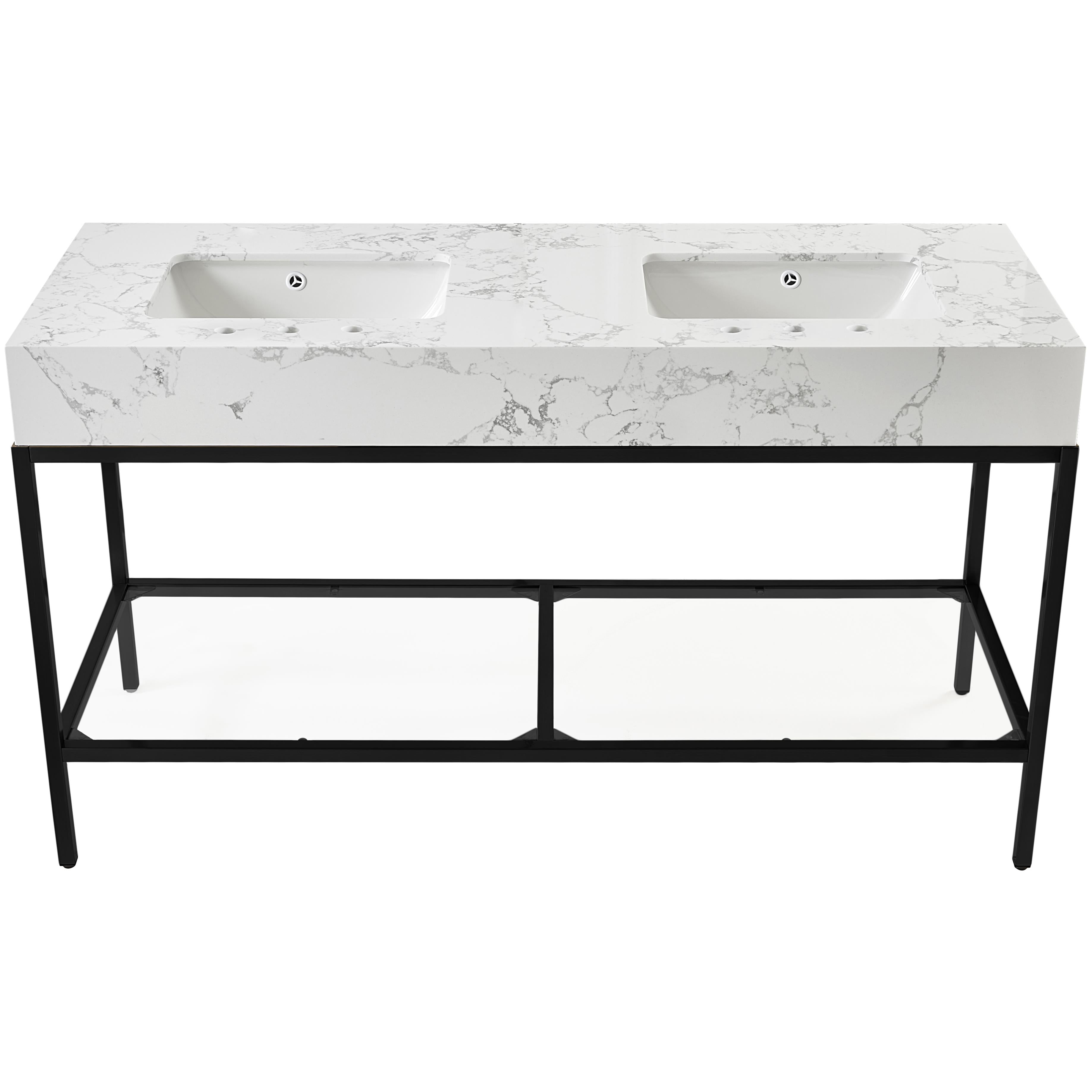 Meridian Marmo White Engineered Marble Bathroom Vanity