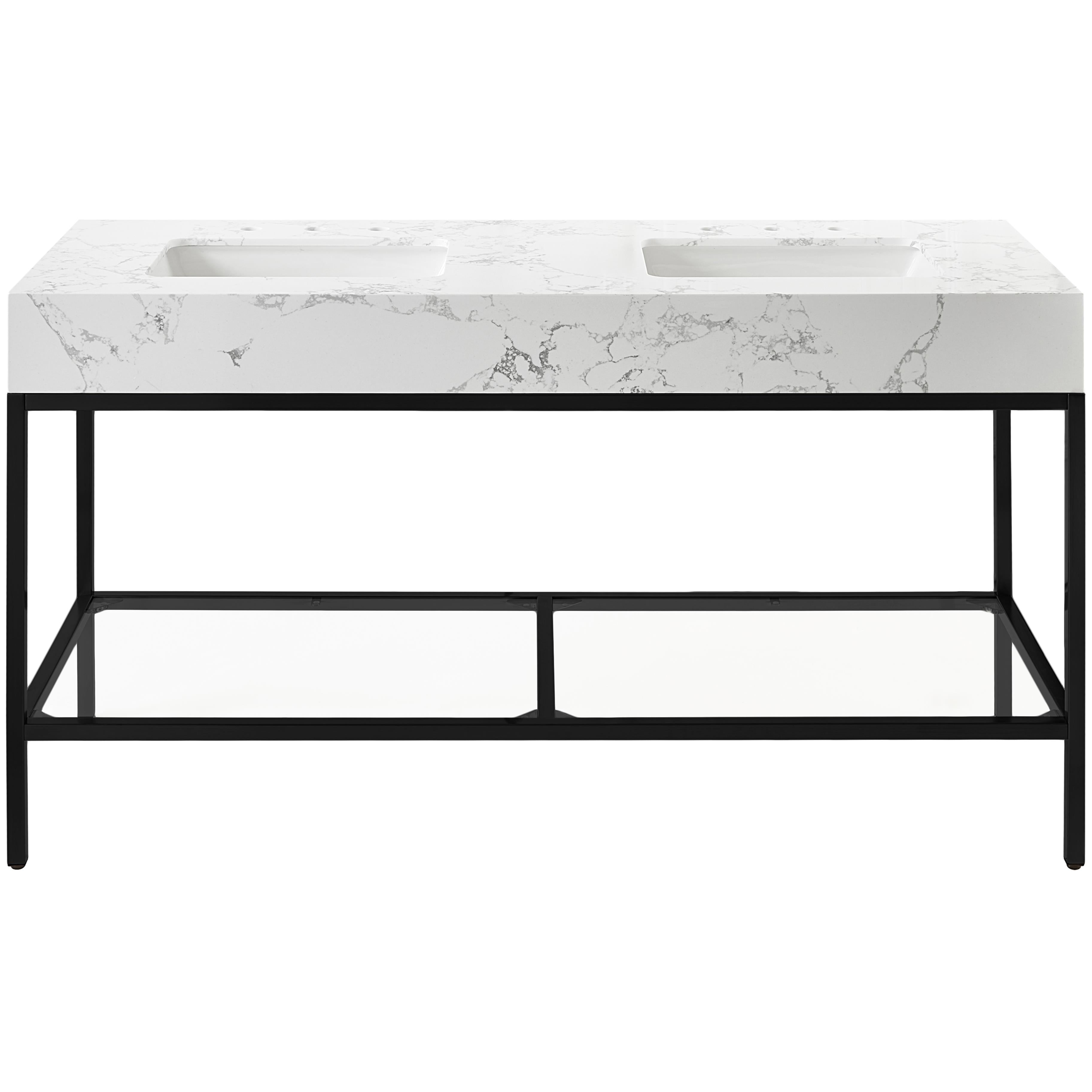 Meridian Marmo White Engineered Marble Bathroom Vanity