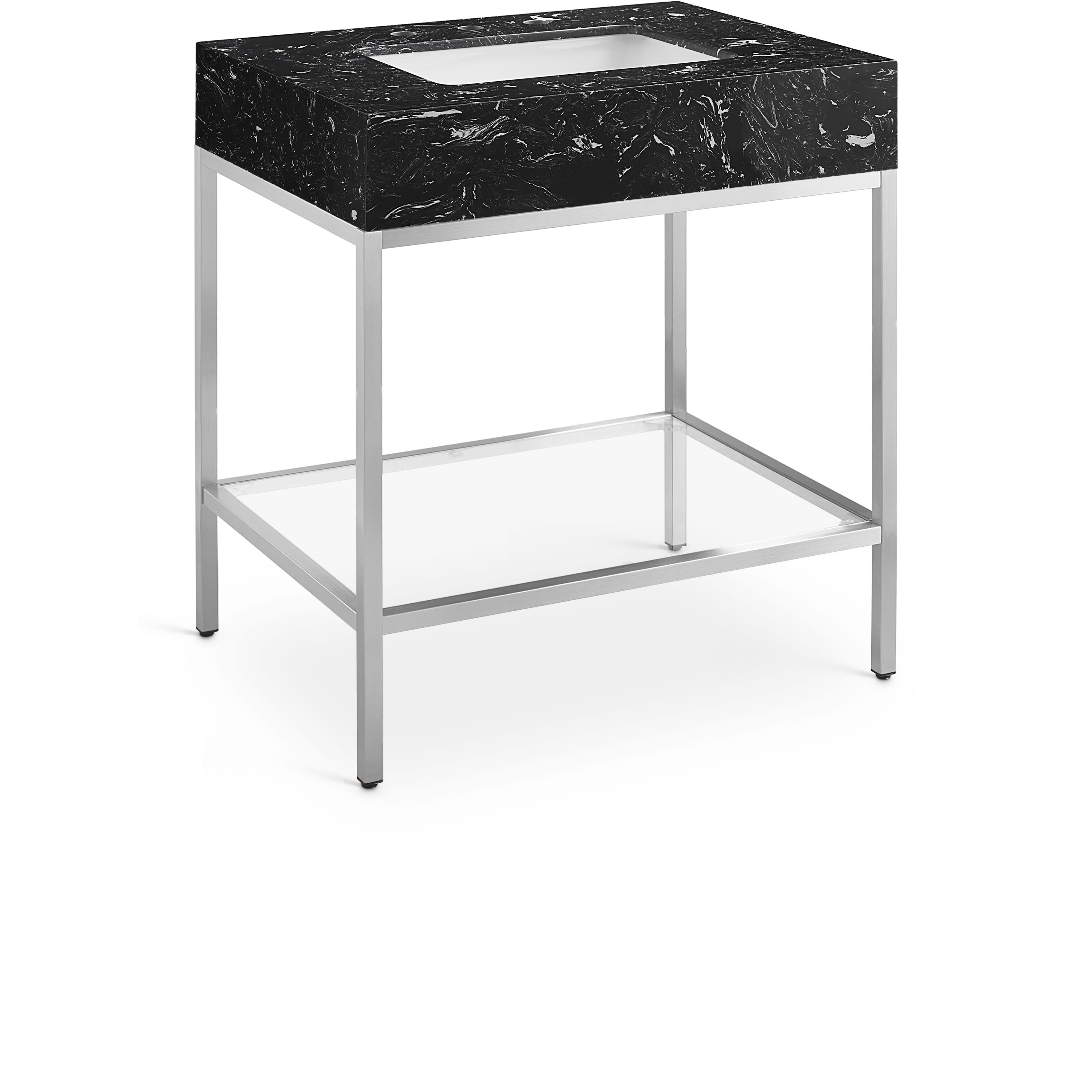 Meridian Marmo White Engineered Marble Bathroom Vanity