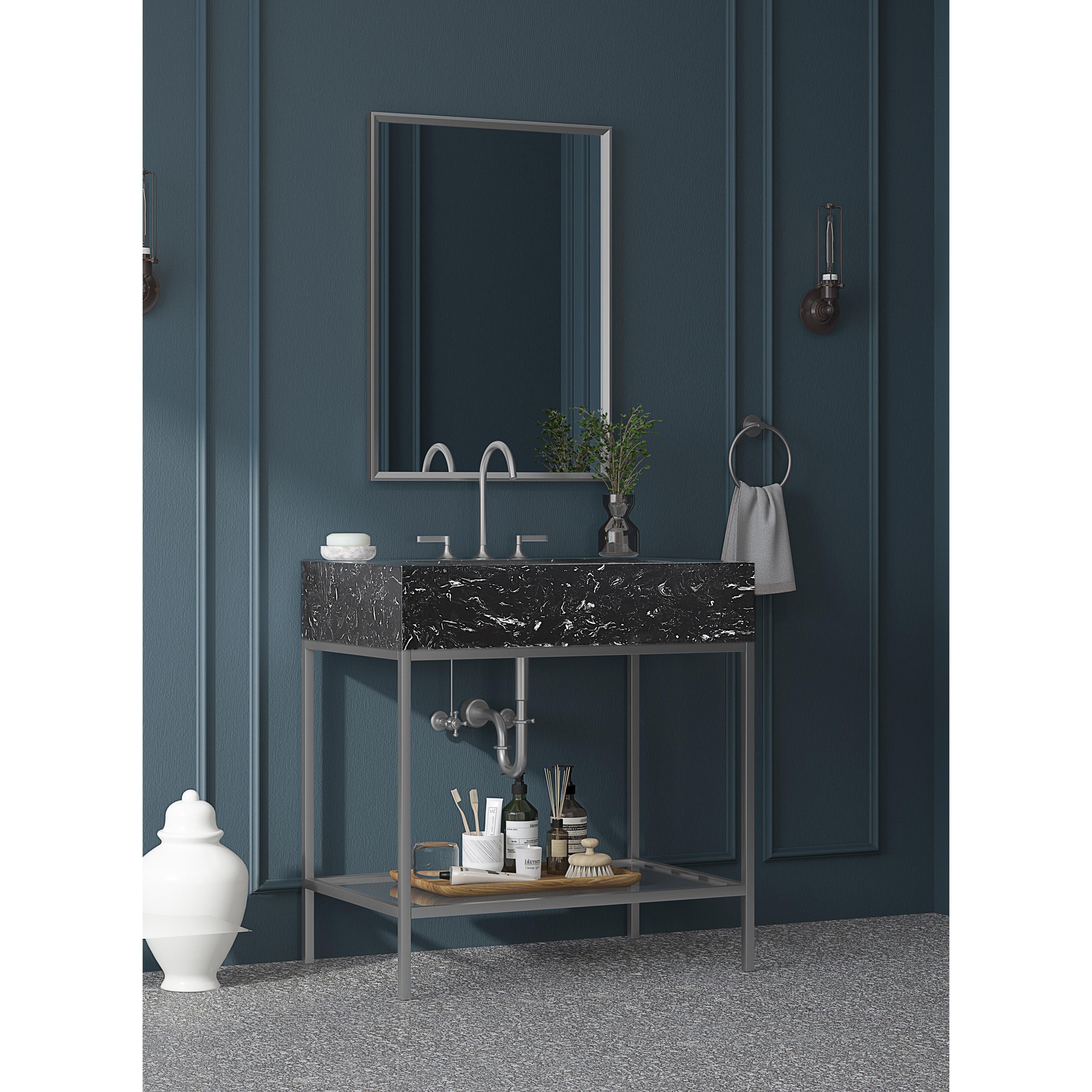 Meridian Marmo White Engineered Marble Bathroom Vanity