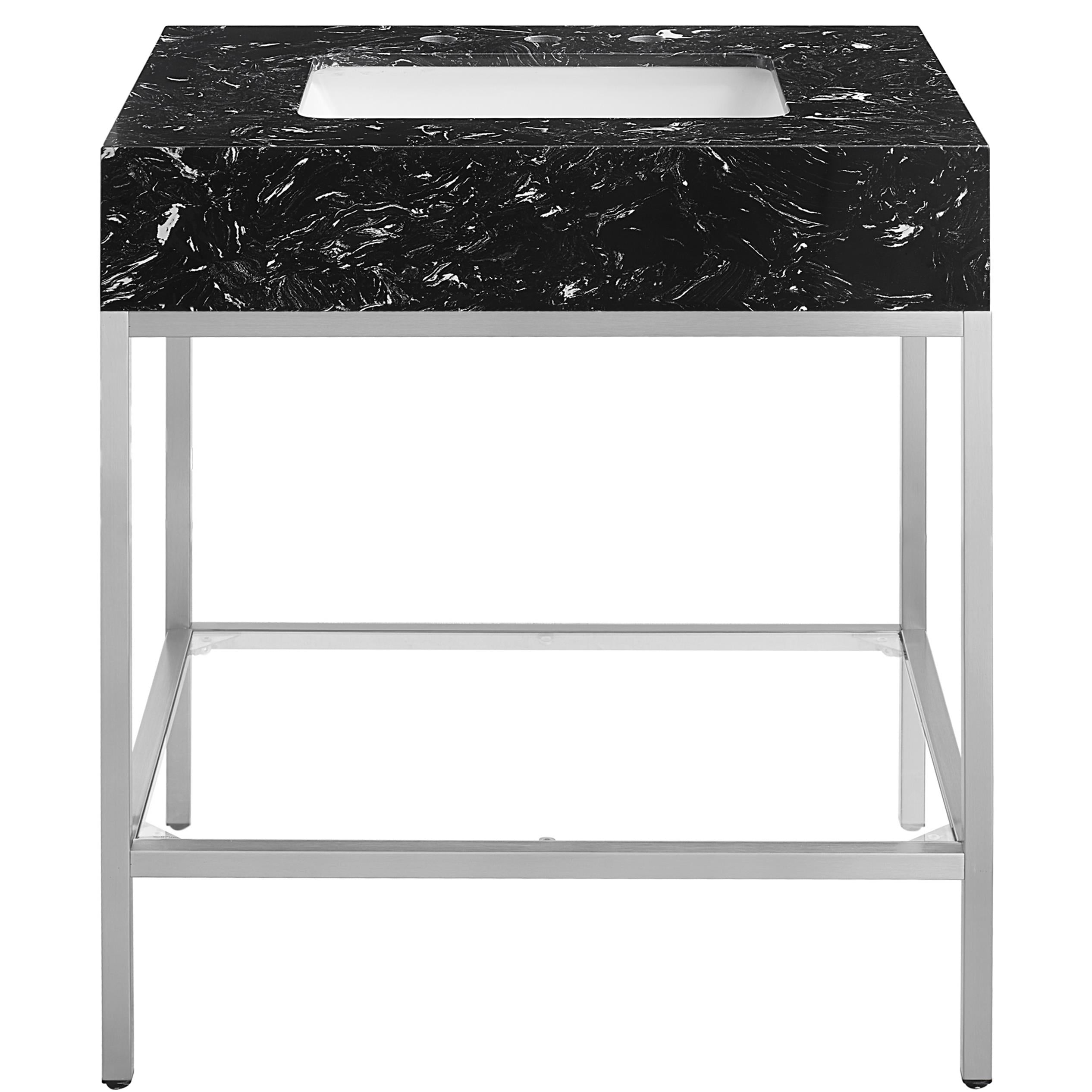Meridian Marmo White Engineered Marble Bathroom Vanity