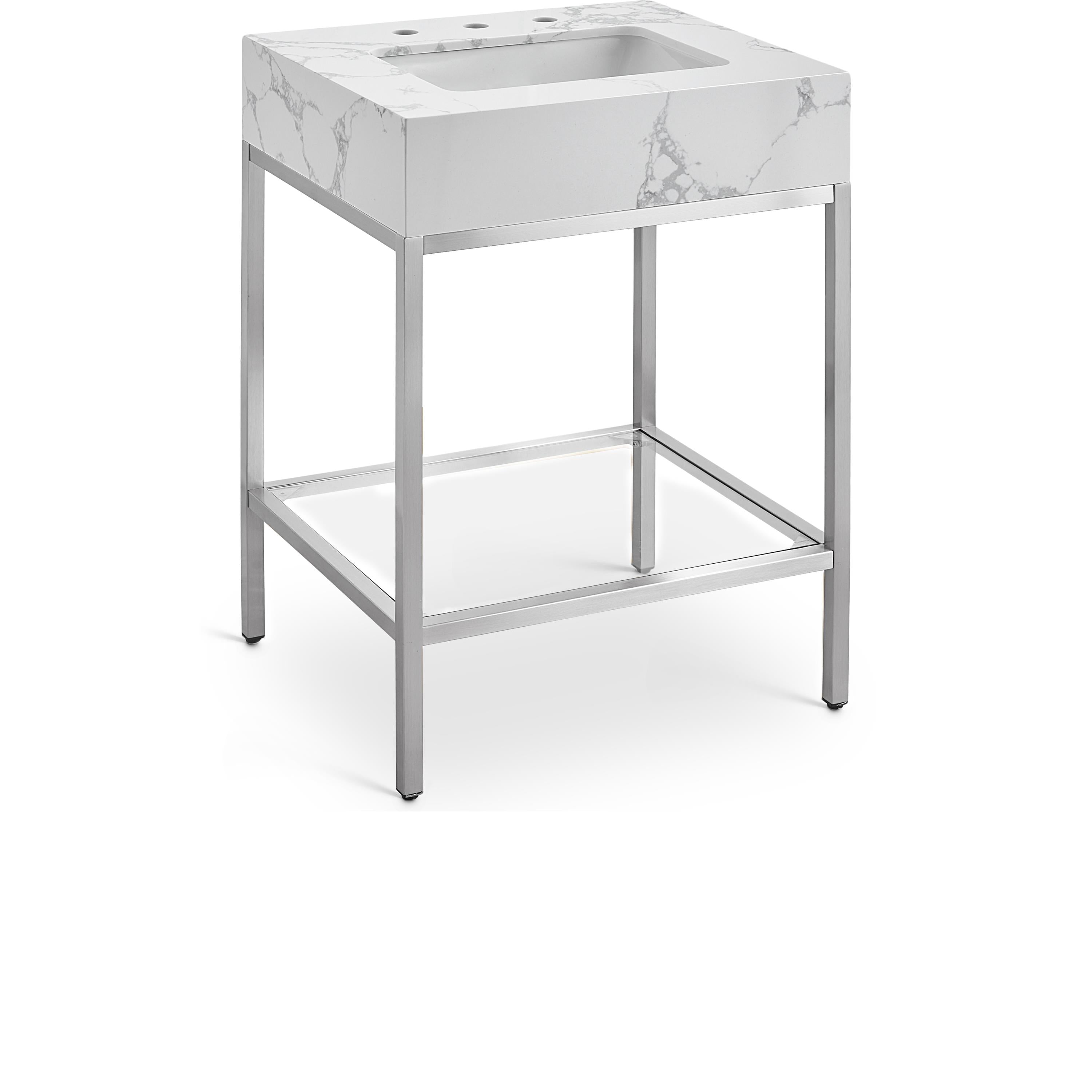 Meridian Marmo White Engineered Marble Bathroom Vanity