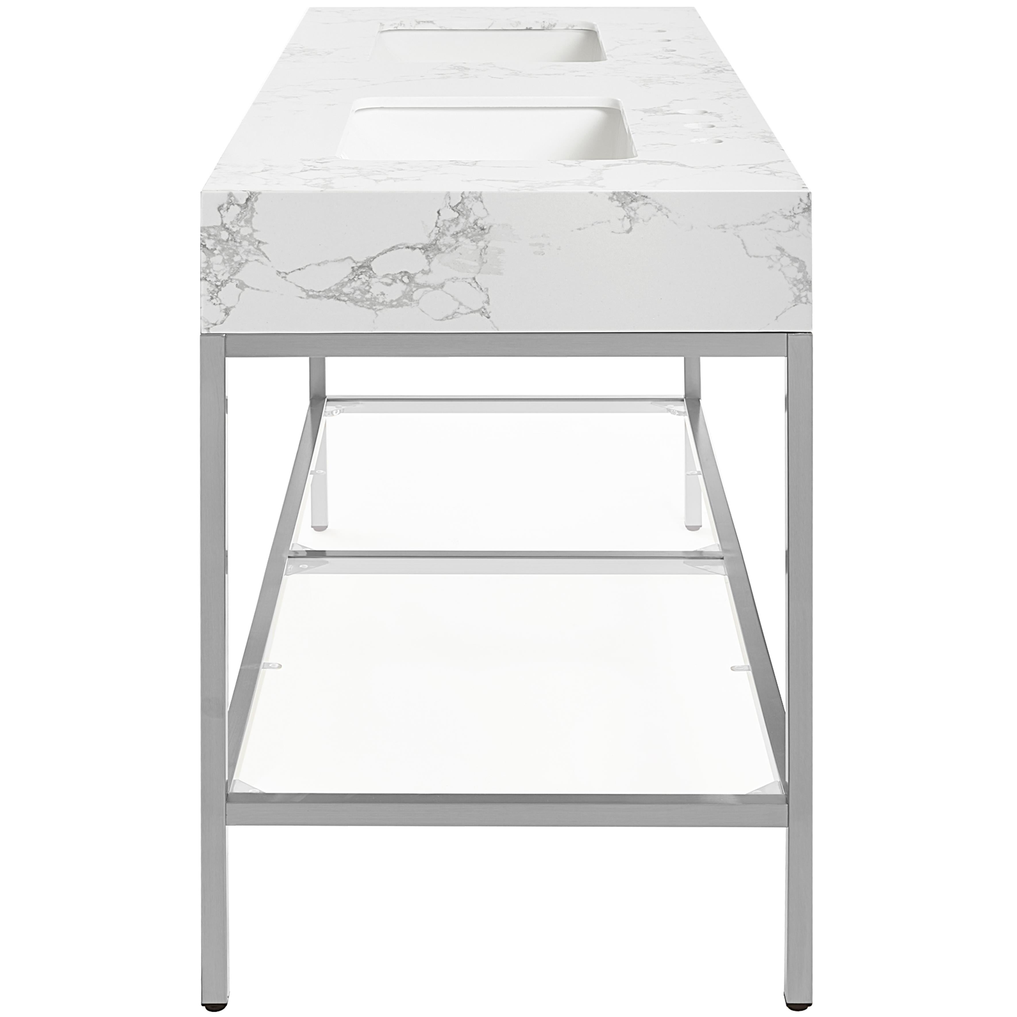 Meridian Marmo White Engineered Marble Bathroom Vanity