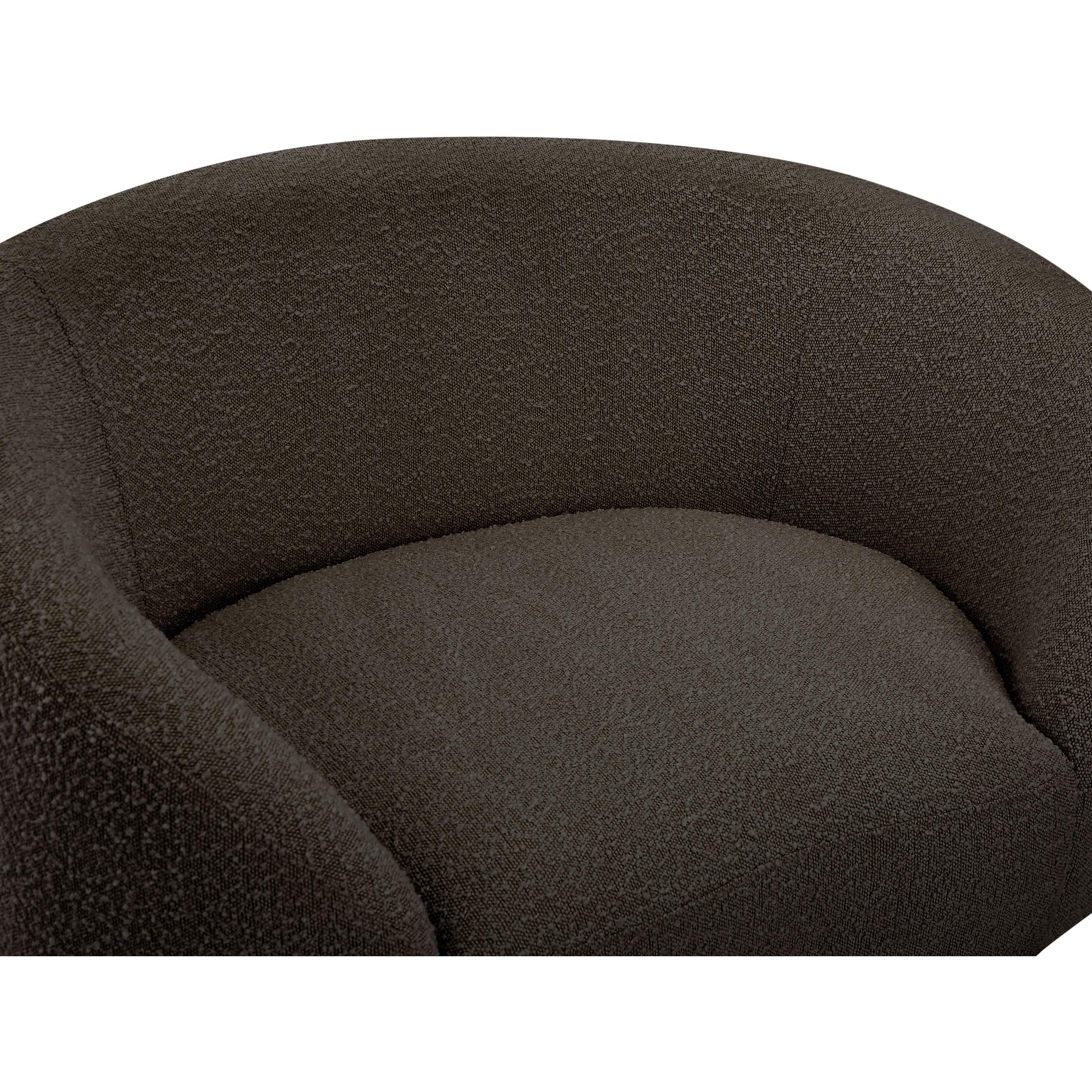 Meridian Ritz Brown Boucle Fabric Chair
