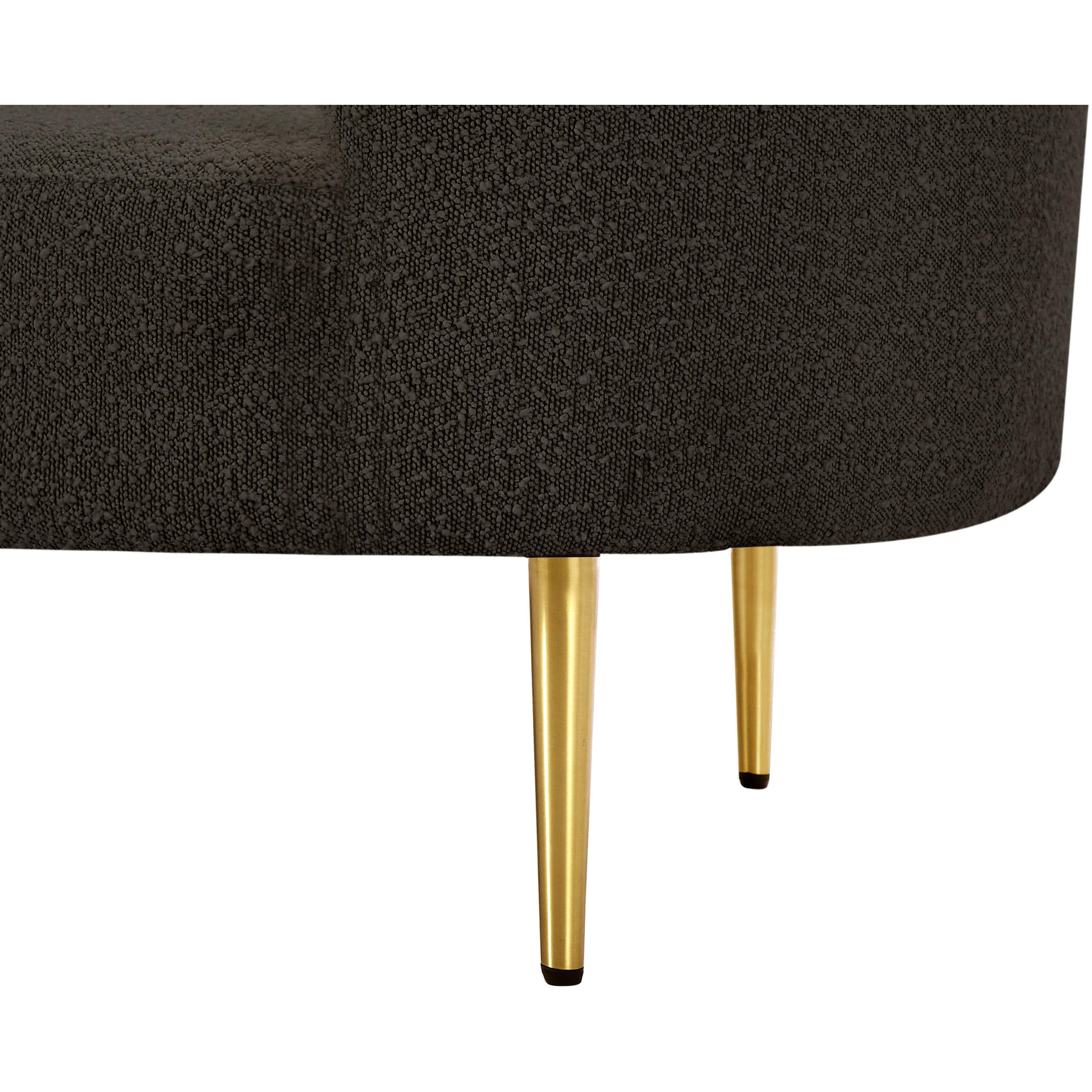 Meridian Ritz Brown Boucle Fabric Chair