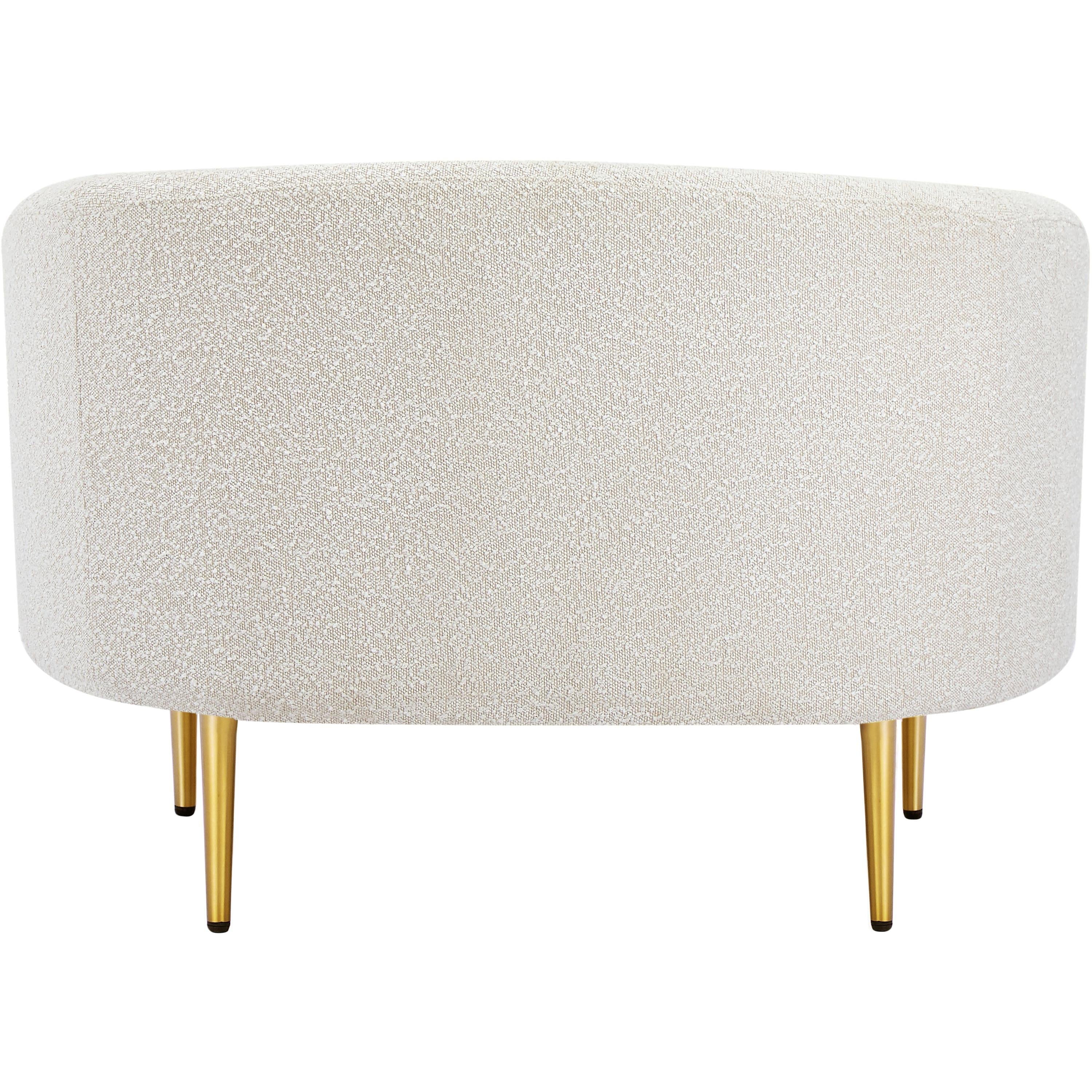 Meridian Ritz Cream Boucle Fabric Chair