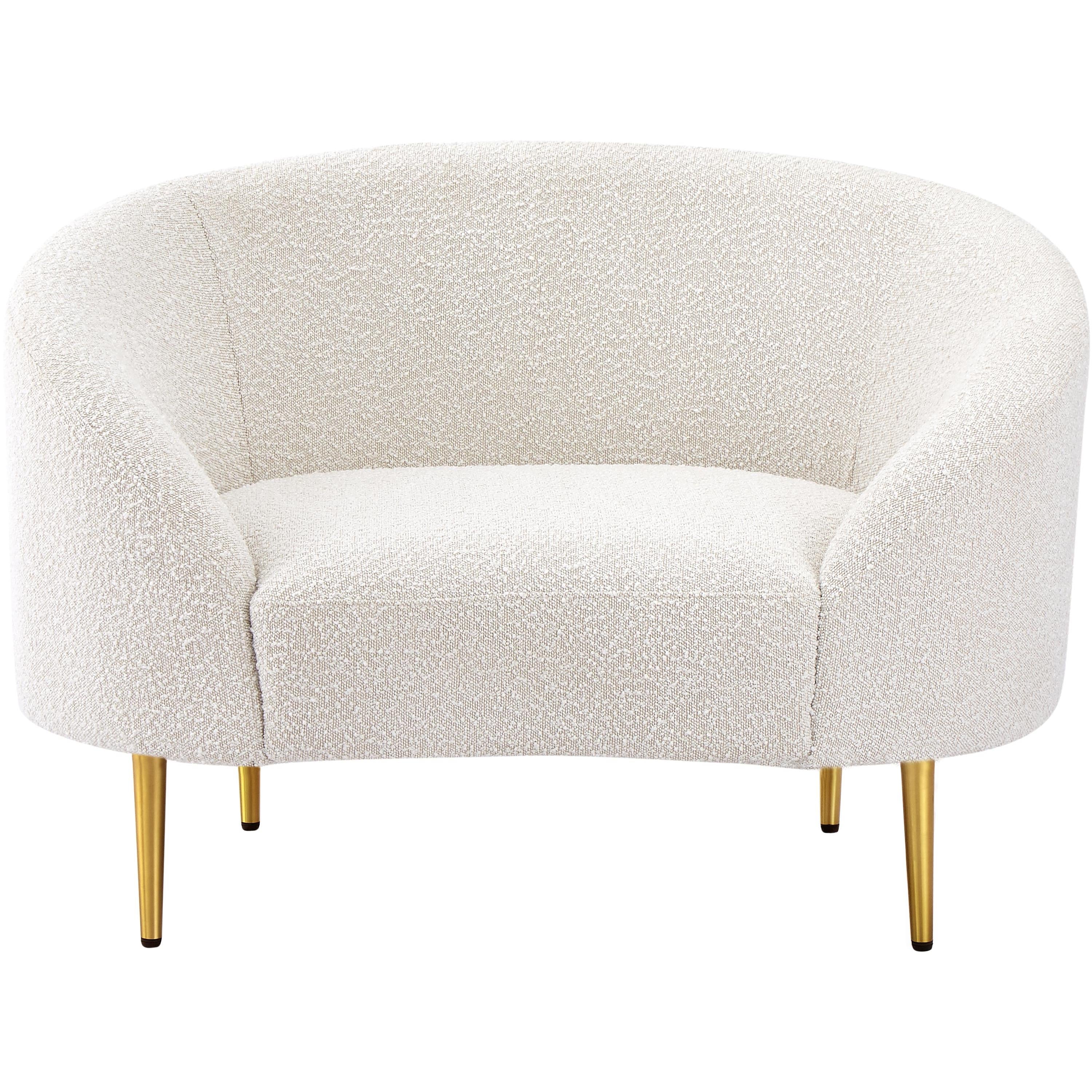 Meridian Ritz Cream Boucle Fabric Chair