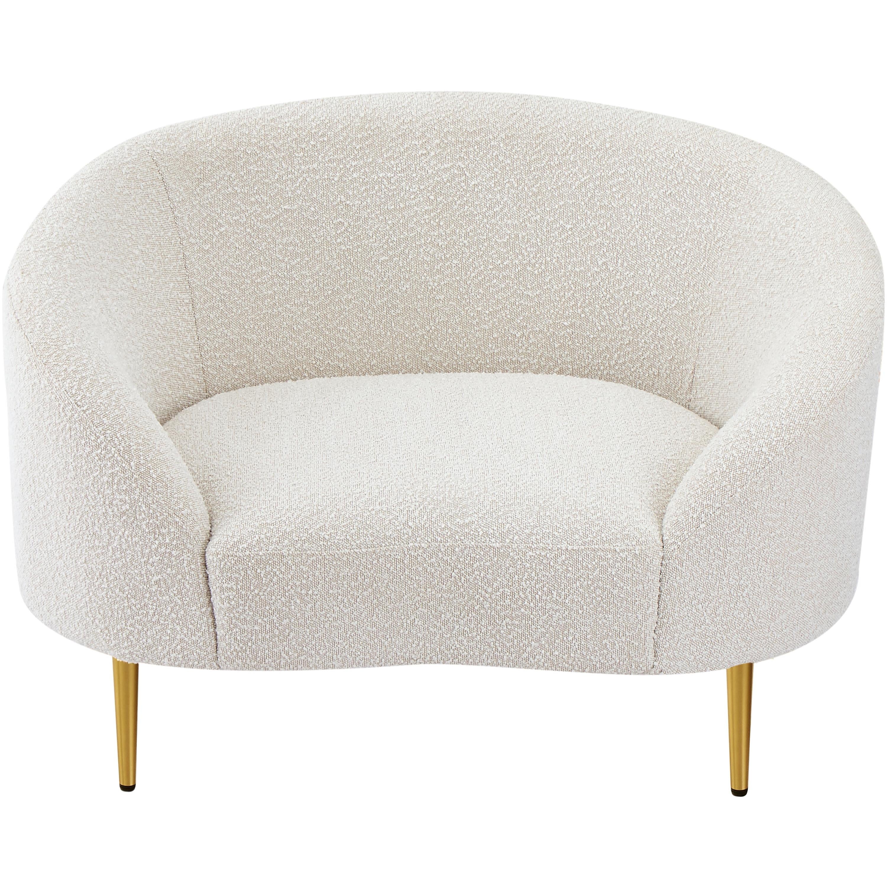 Meridian Ritz Cream Boucle Fabric Chair