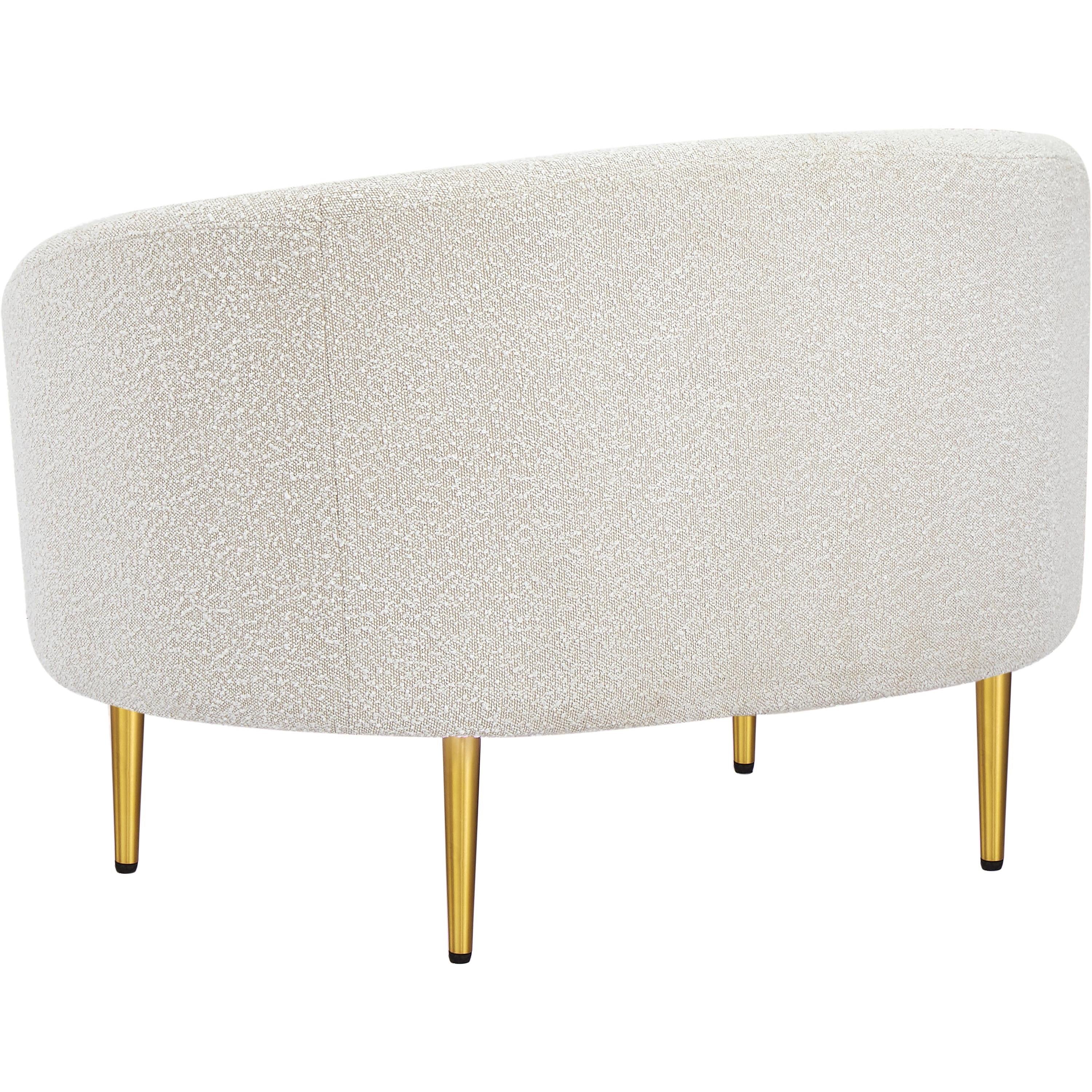 Meridian Ritz Cream Boucle Fabric Chair