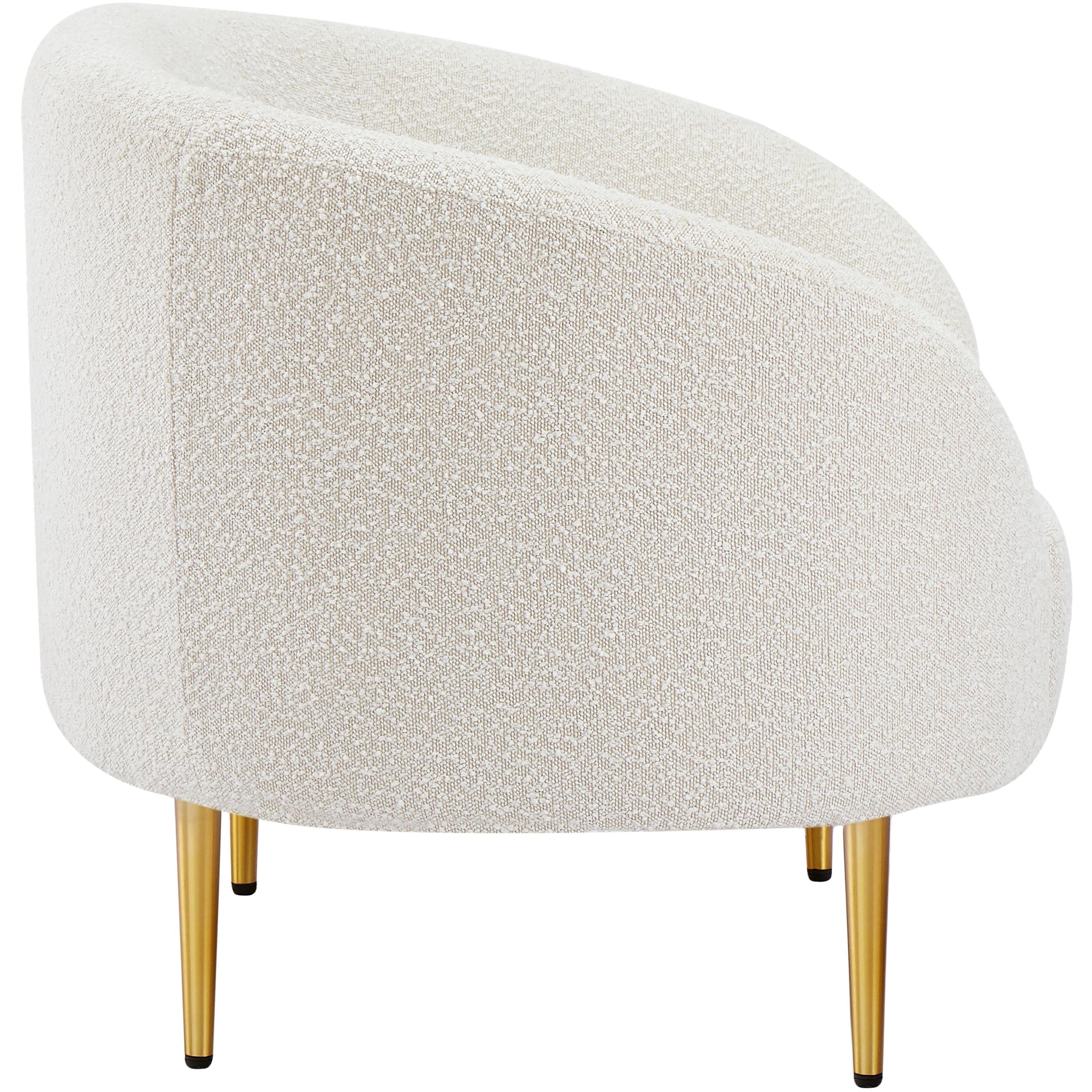 Meridian Ritz Cream Boucle Fabric Chair