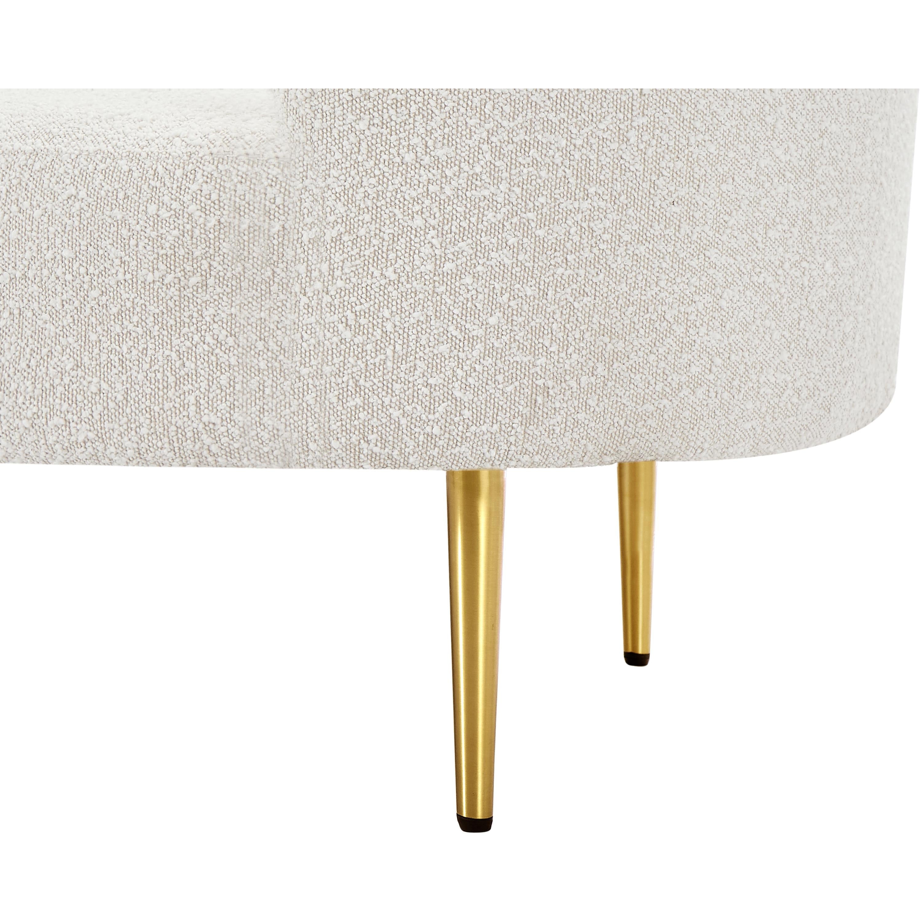 Meridian Ritz Cream Boucle Fabric Chair