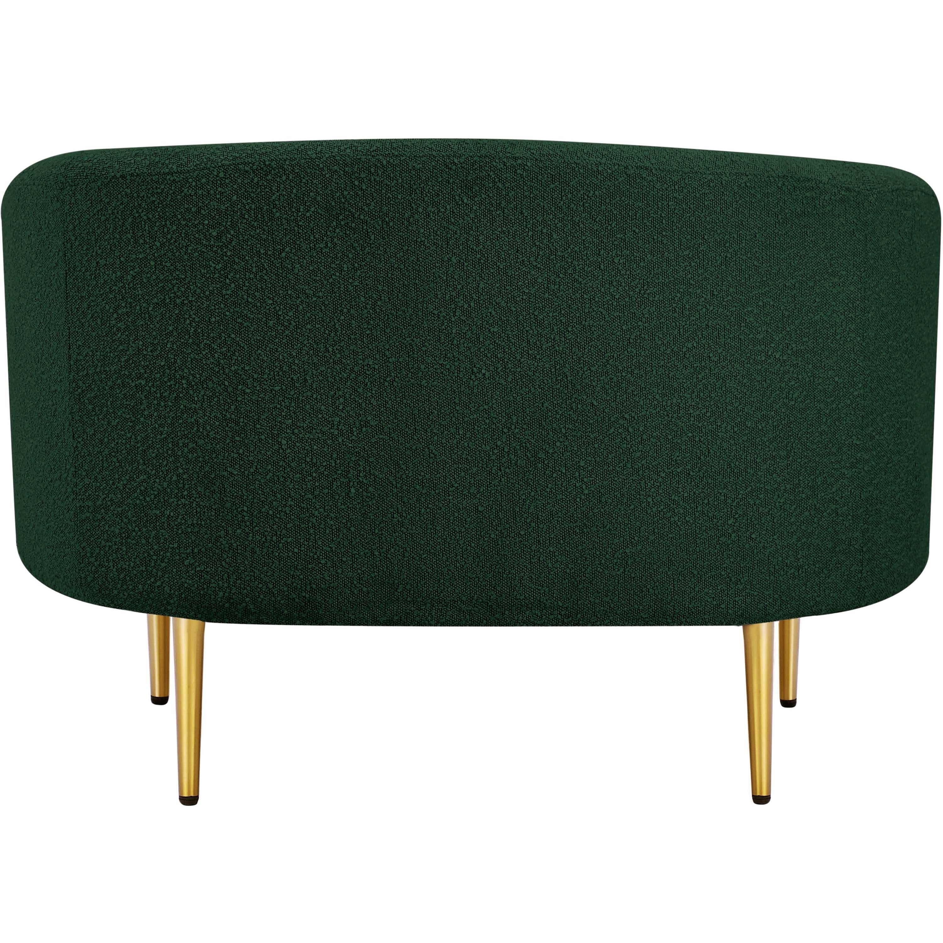 Meridian Ritz Green Boucle Fabric Chair