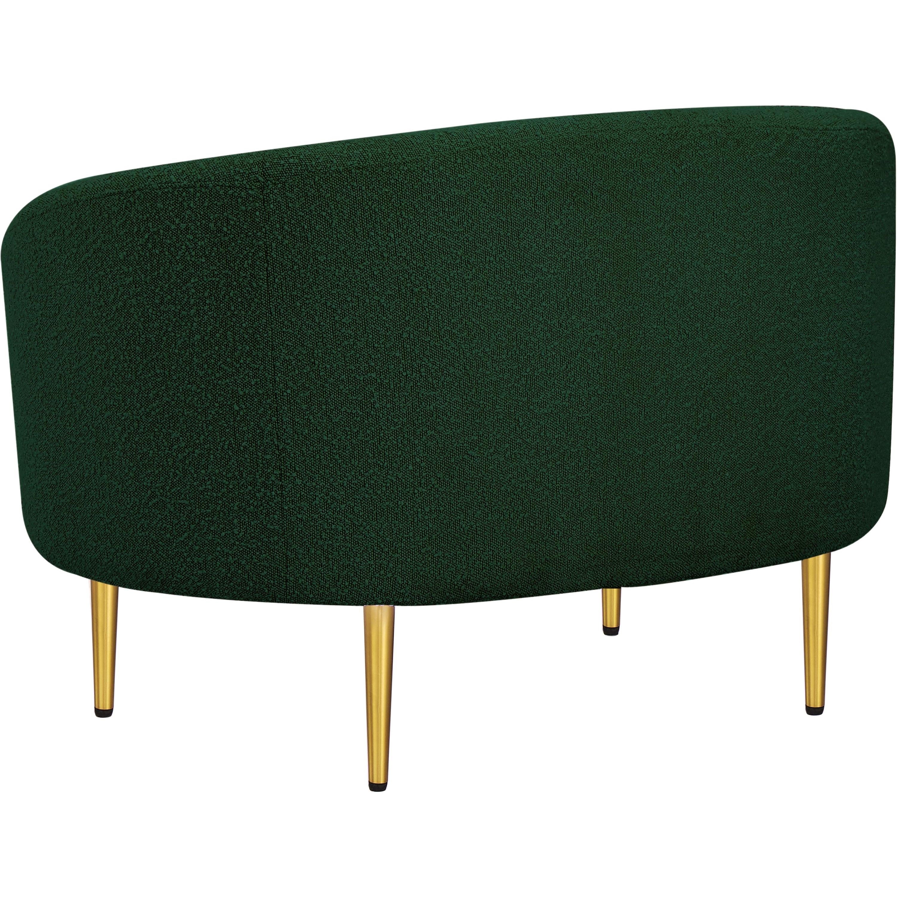 Meridian Ritz Green Boucle Fabric Chair