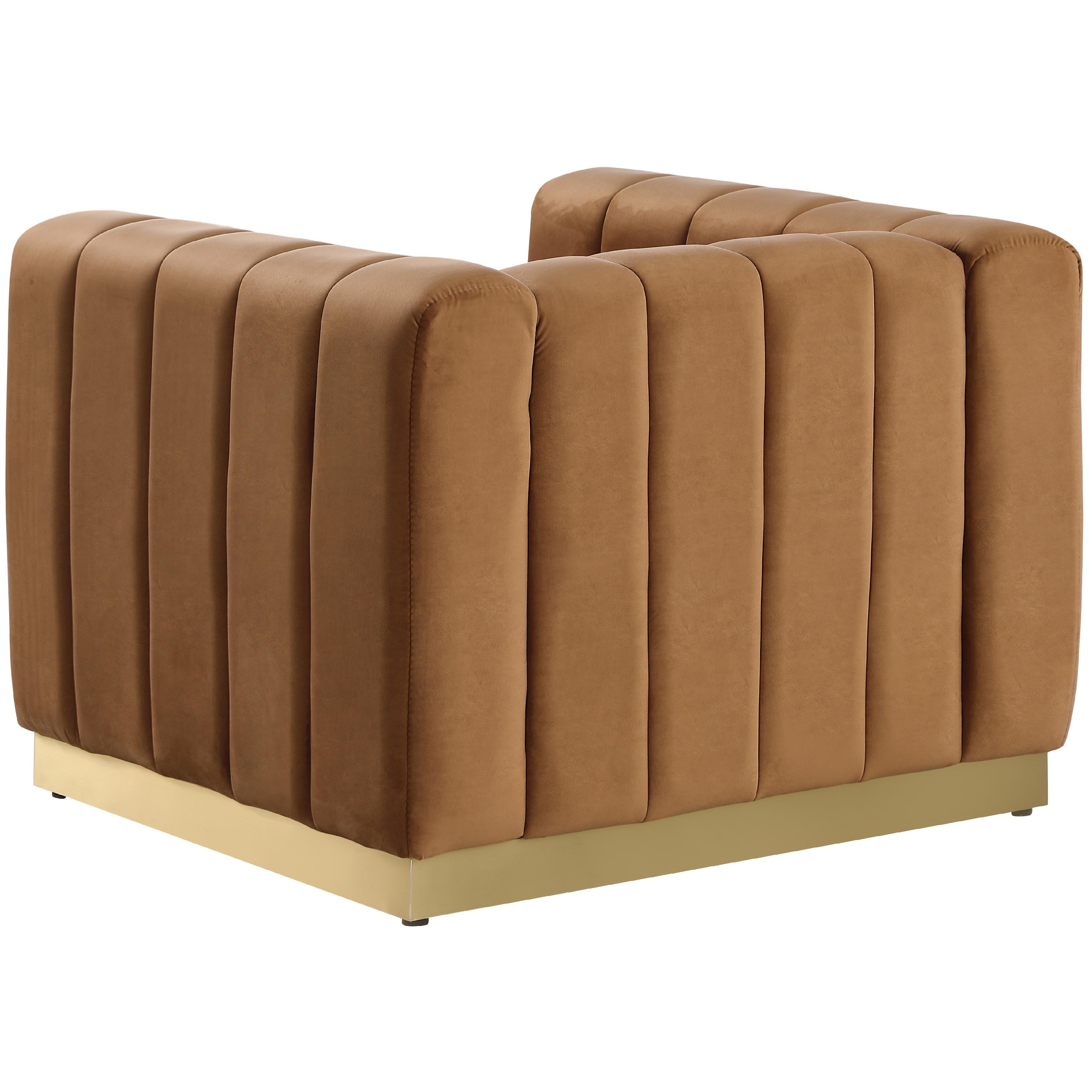Meridian Marlon Saddle Velvet Chair
