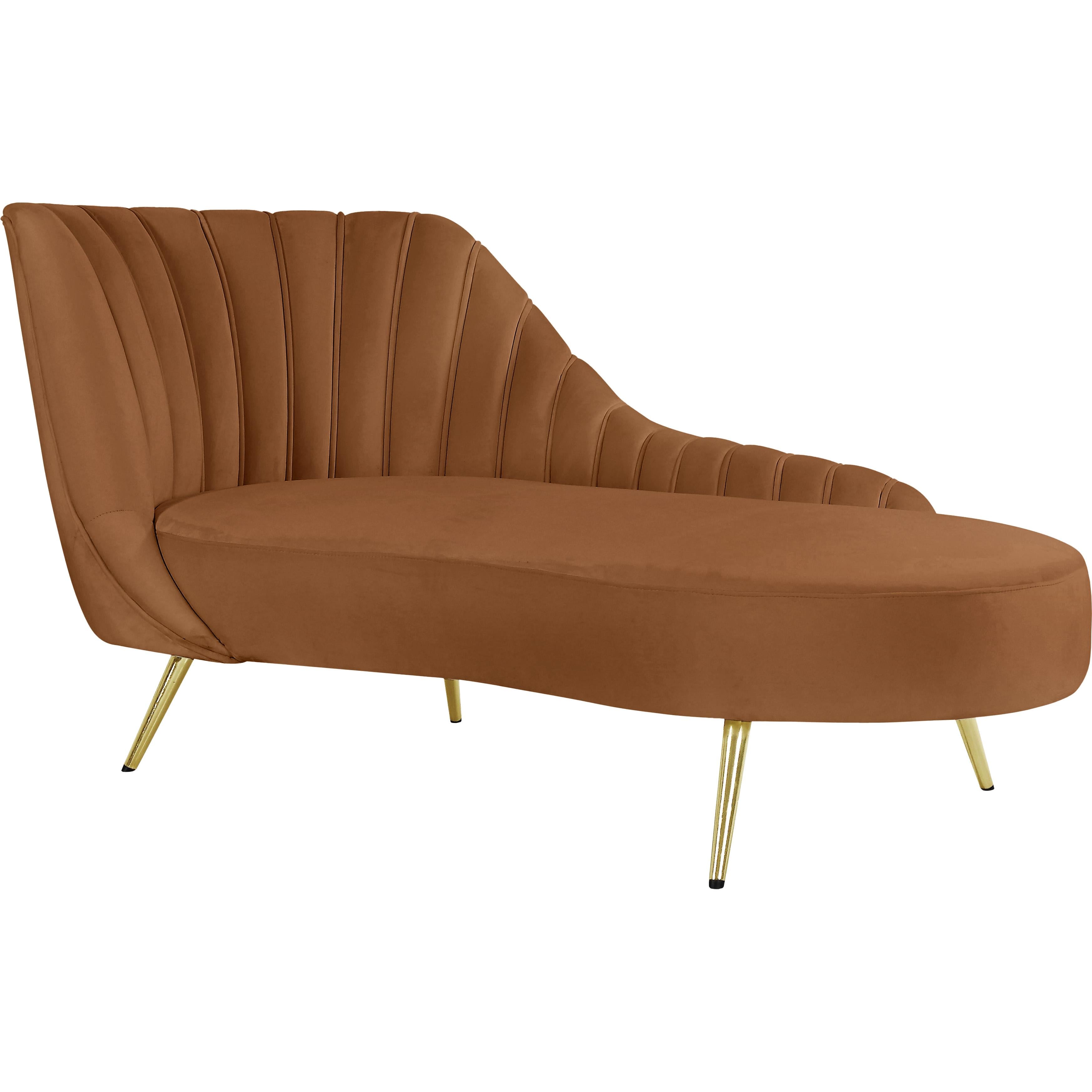Meridian Margo Saddle Velvet Chaise
