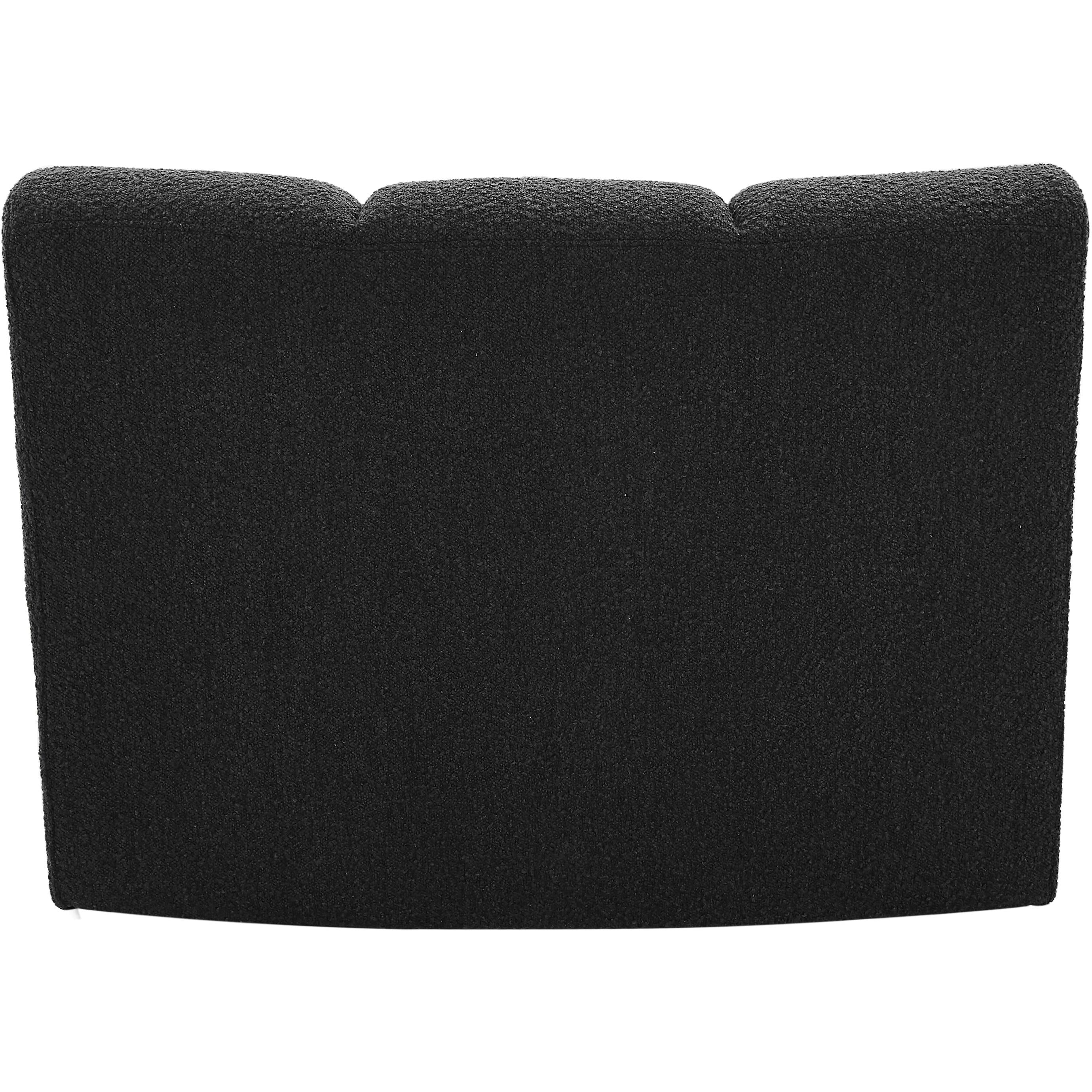 Meridian Infinity Black Boucle Fabric Modular Chair