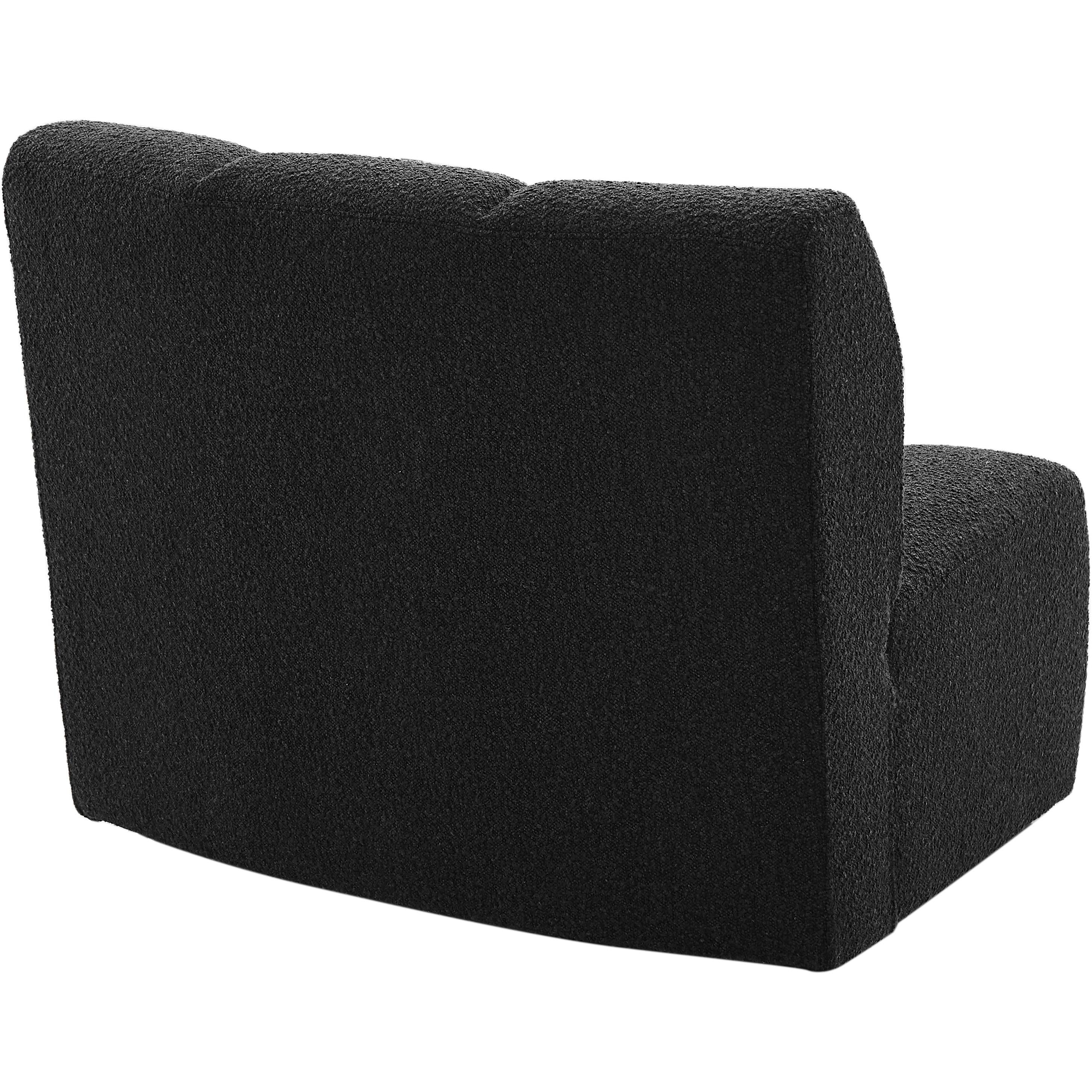 Meridian Infinity Black Boucle Fabric Modular Chair