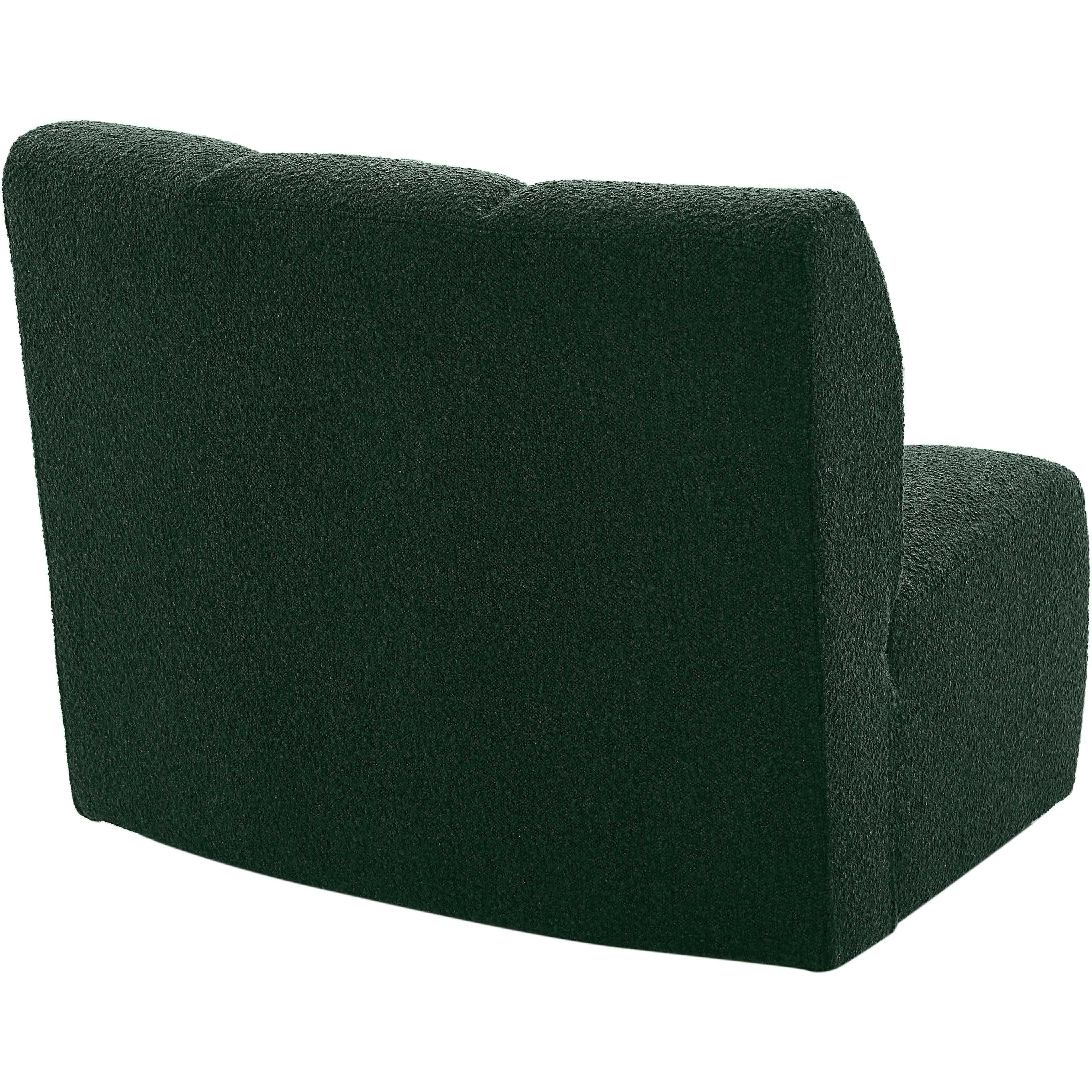 Meridian Infinity Green Boucle Fabric Modular Chair