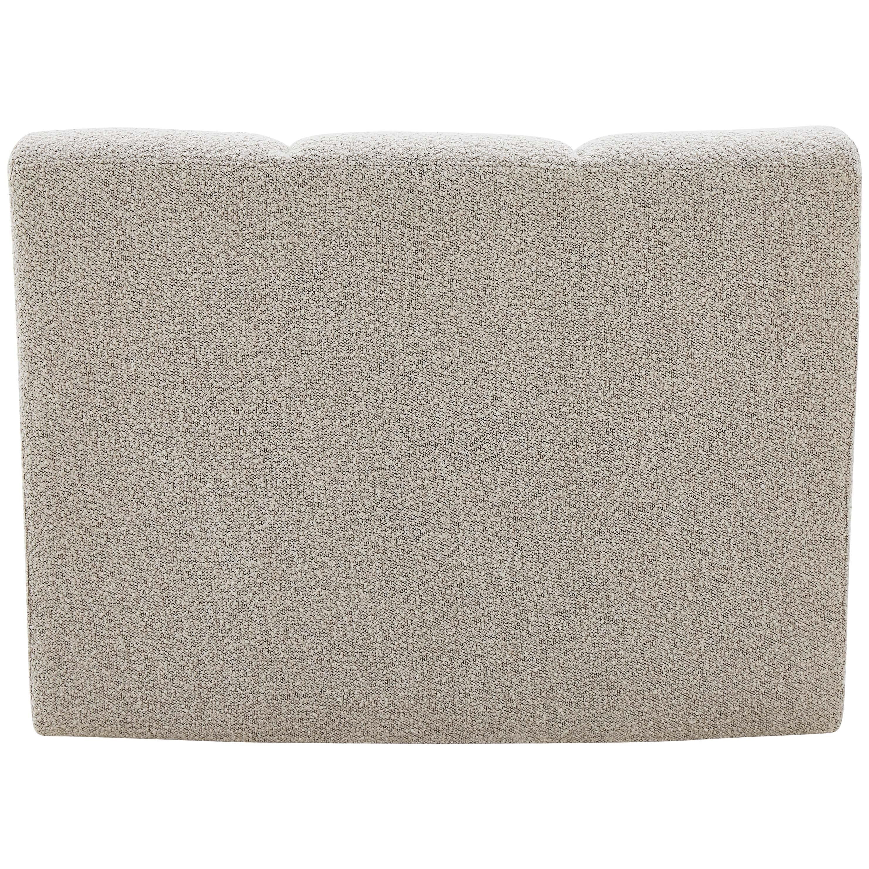 Meridian Infinity Brown Boucle Fabric Modular Chair