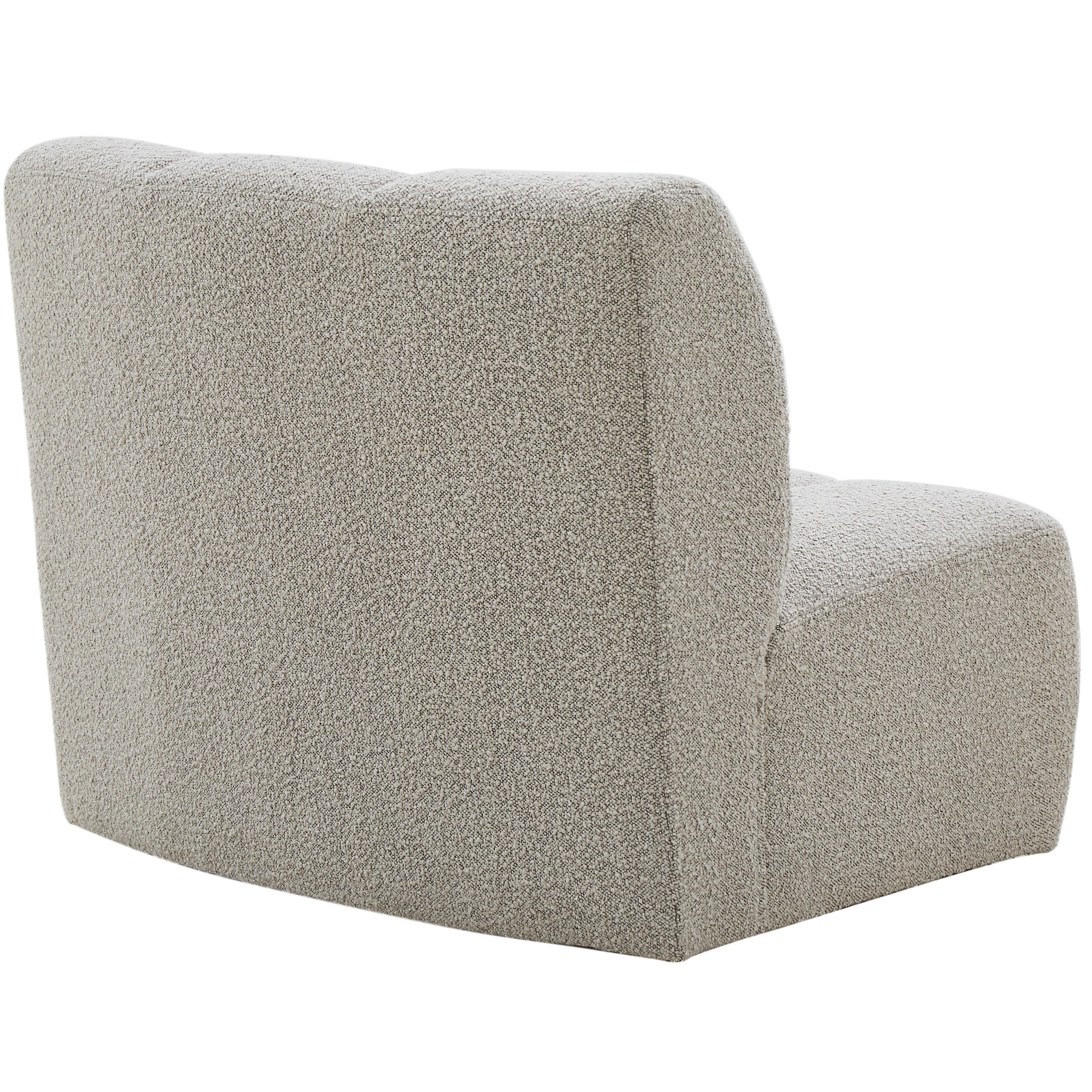 Meridian Infinity Brown Boucle Fabric Modular Chair
