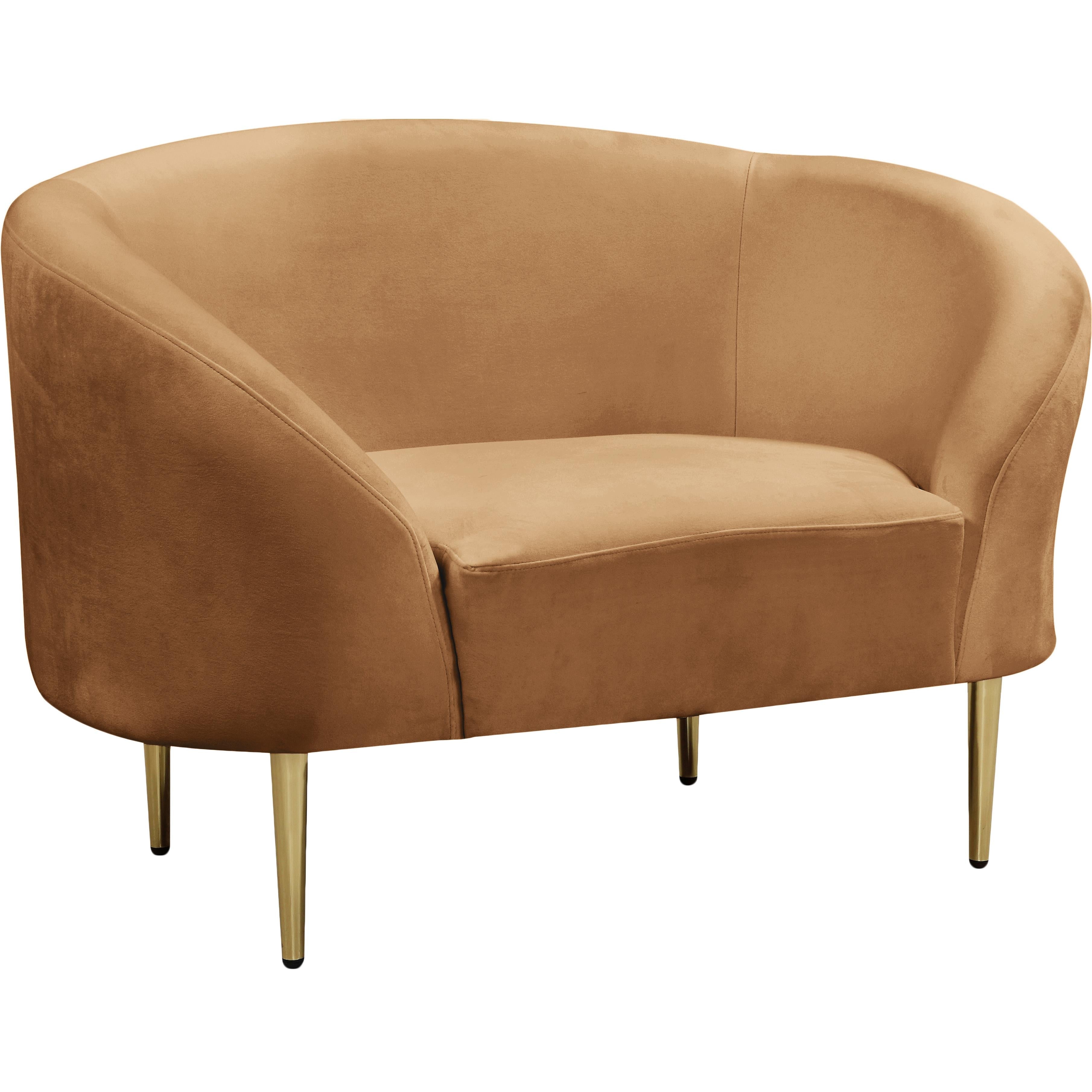 Meridian Ritz Saddle Velvet Chair