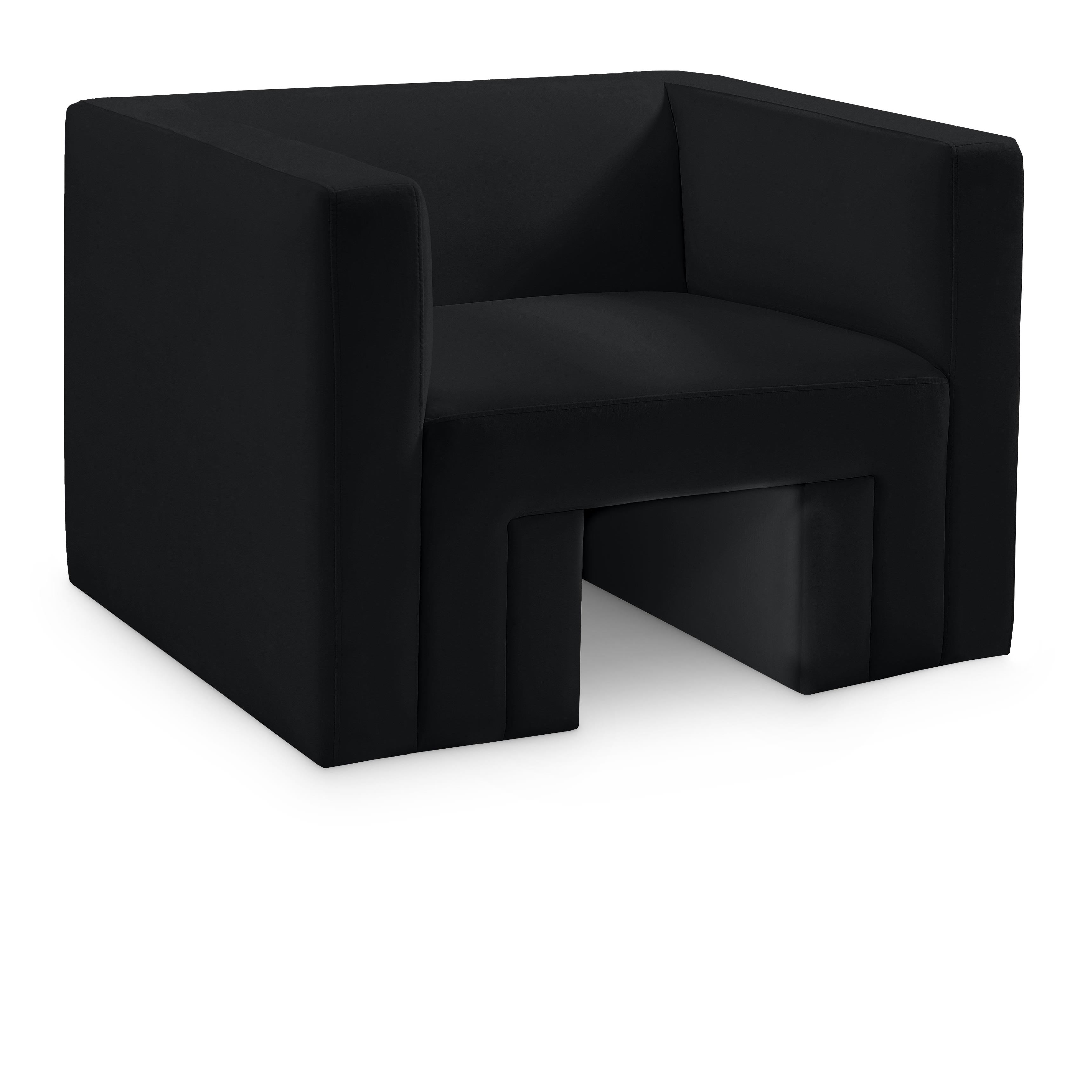 Meridian Henson Black Velvet Chair