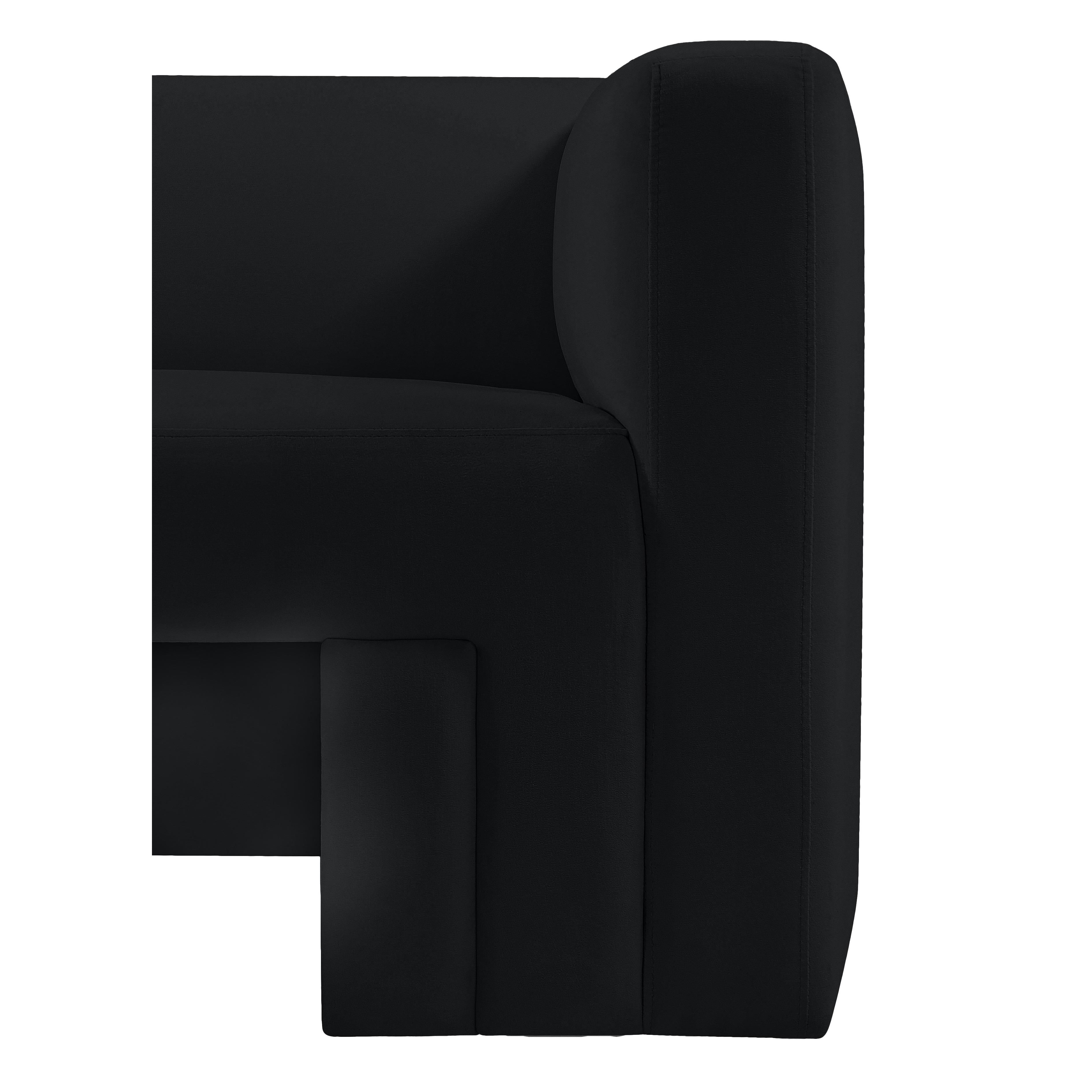 Meridian Henson Black Velvet Chair