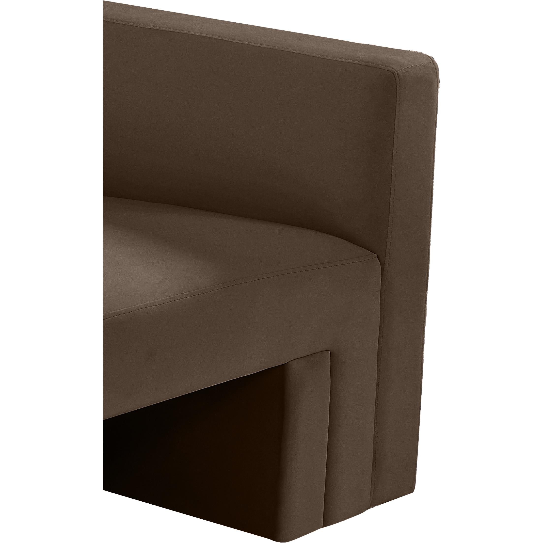 Meridian Henson Brown Velvet Chair