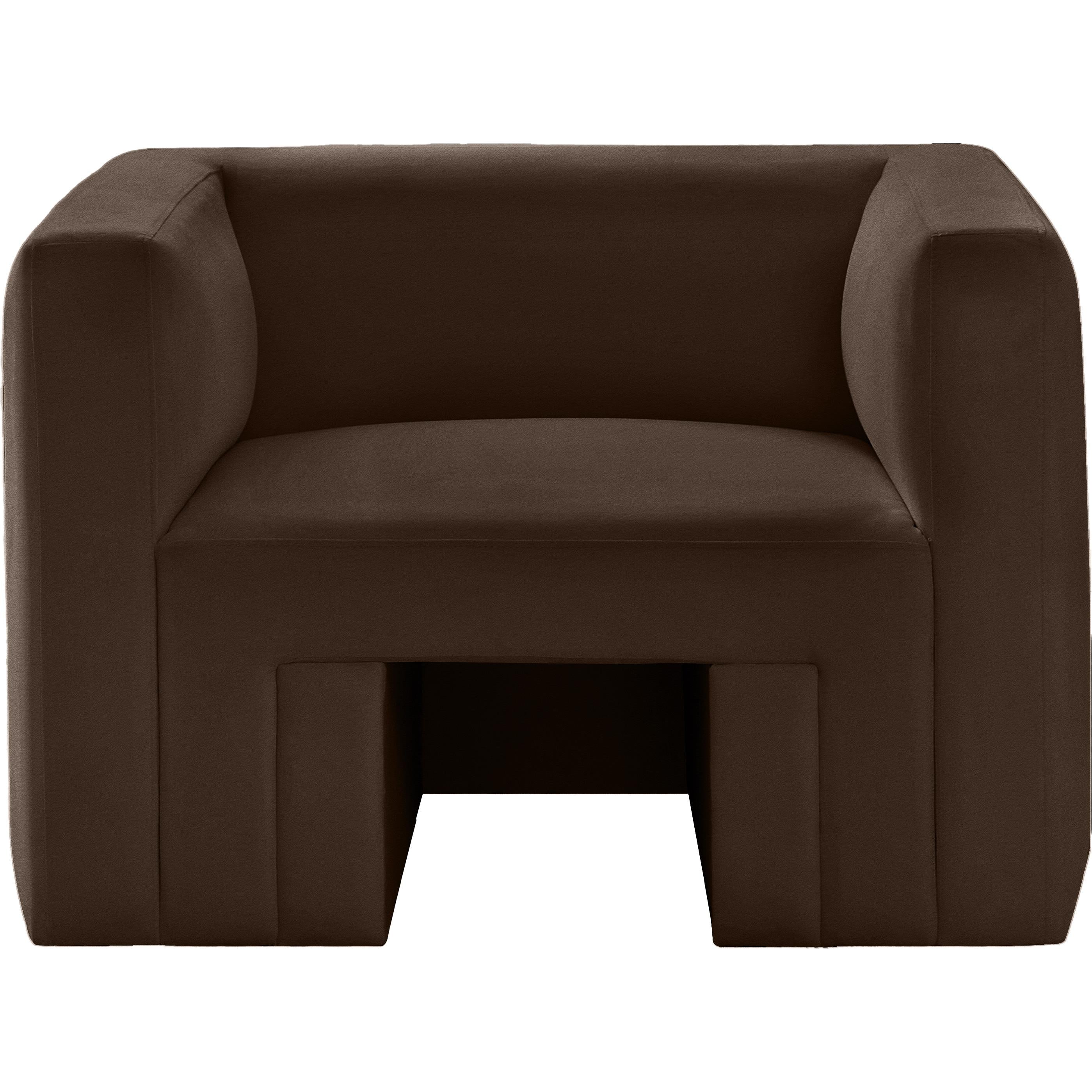 Meridian Henson Brown Velvet Chair