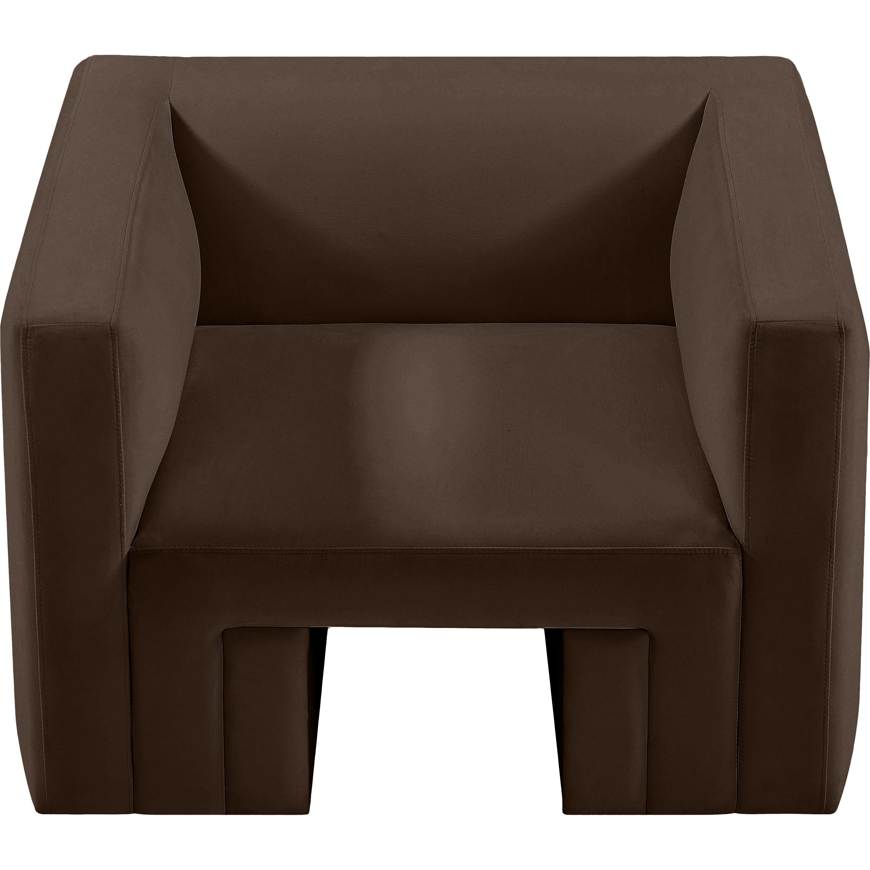 Meridian Henson Brown Velvet Chair