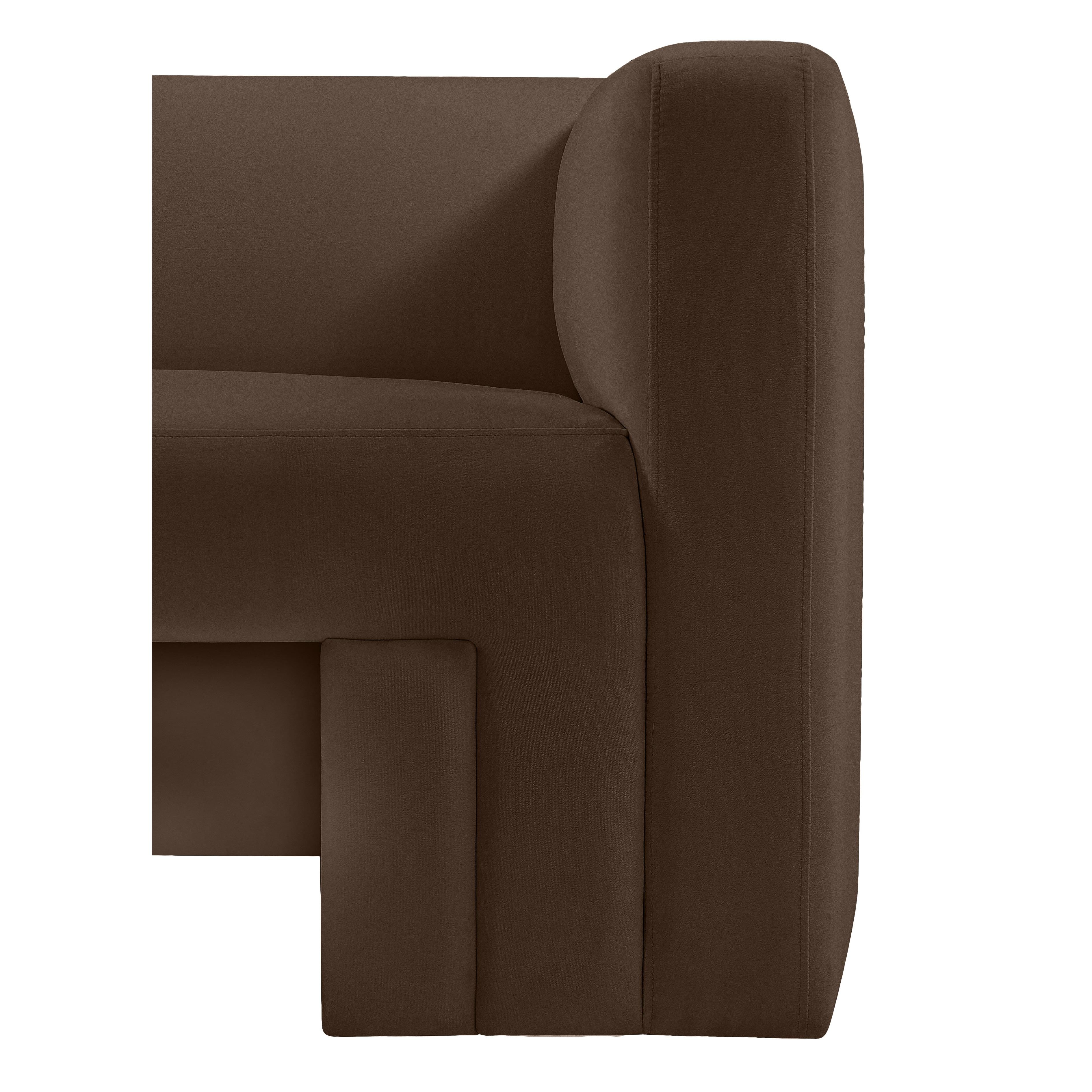 Meridian Henson Brown Velvet Chair