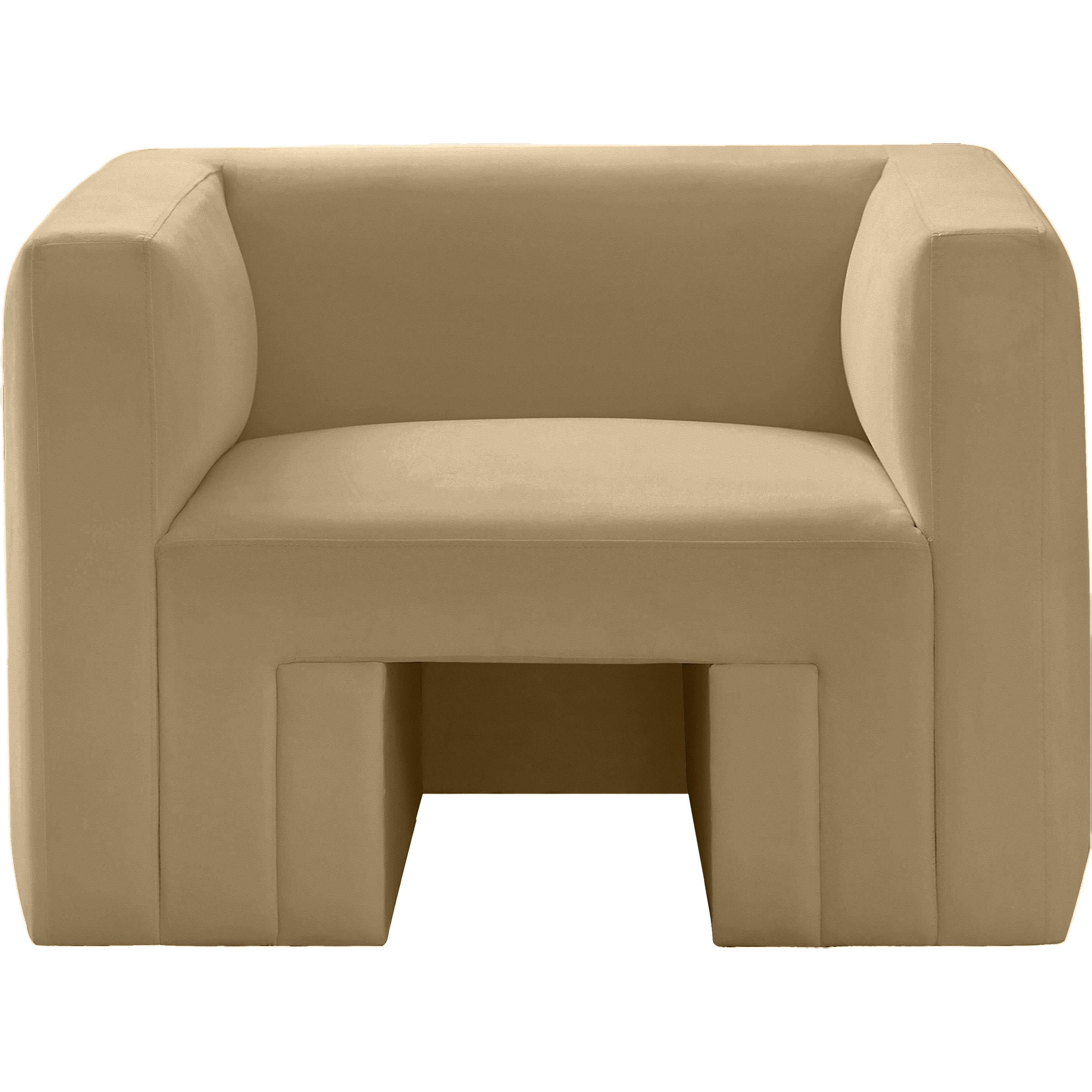 Meridian Henson Camel Velvet Chair