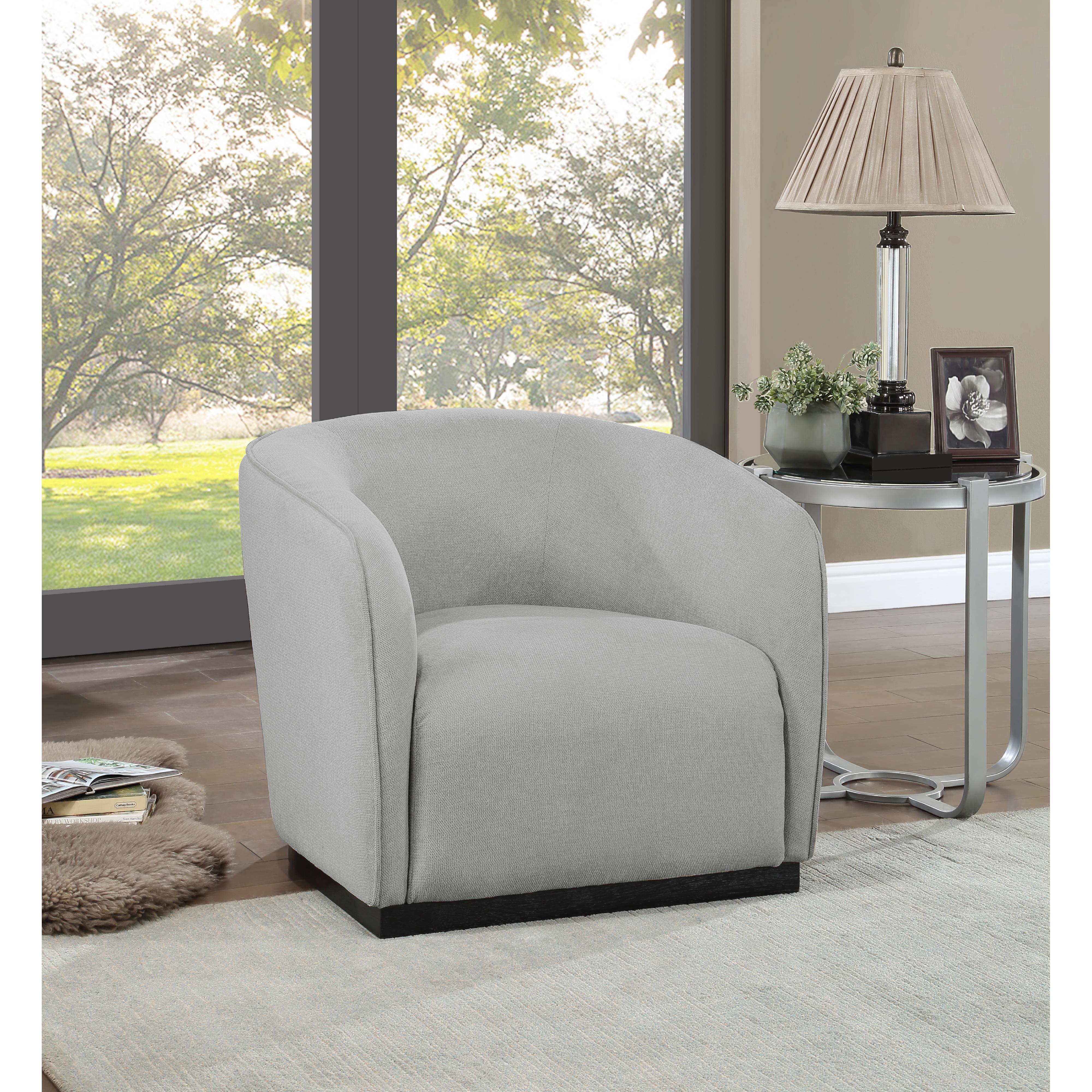 Meridian Mylah Grey Polyester Fabric Chair