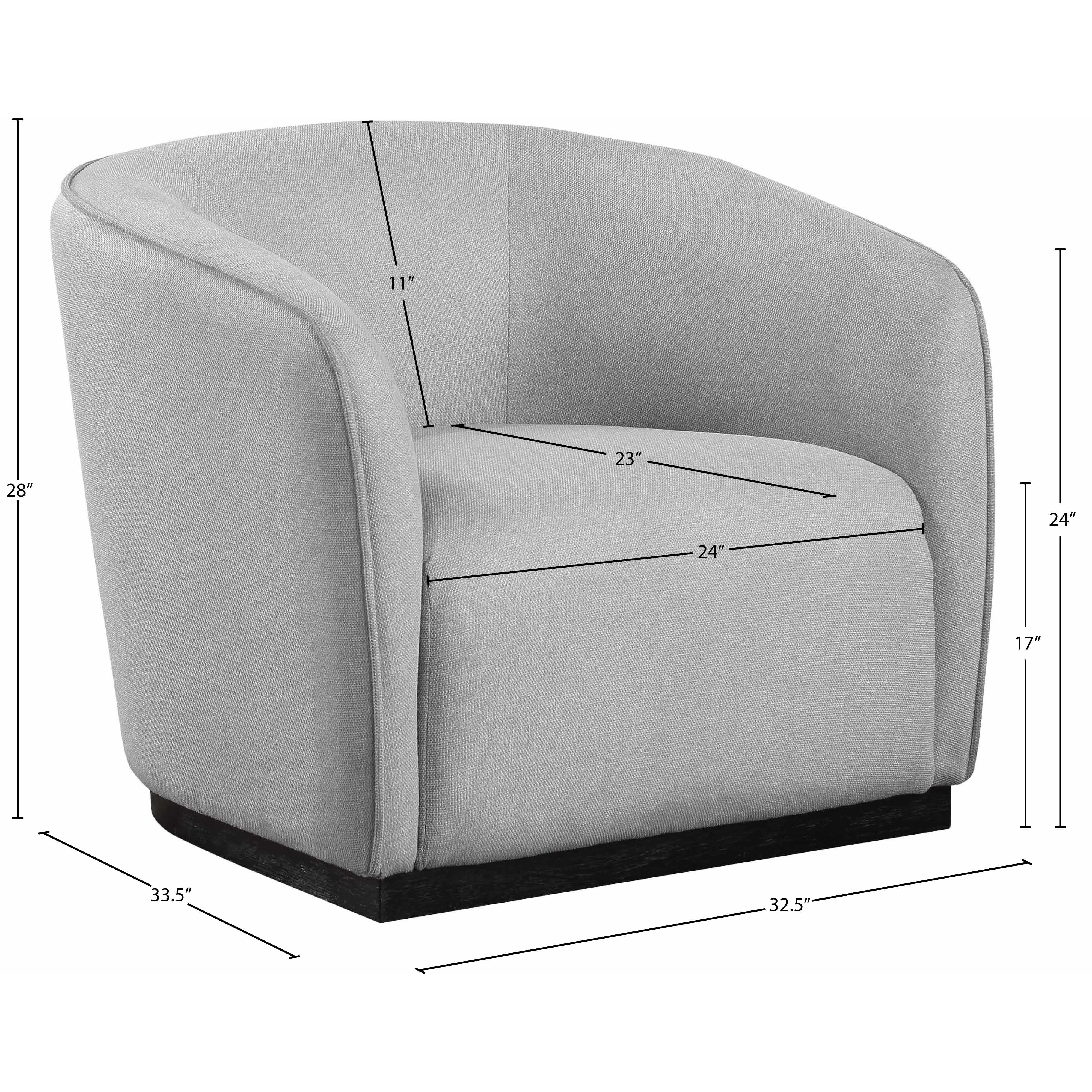 Meridian Mylah Grey Polyester Fabric Chair