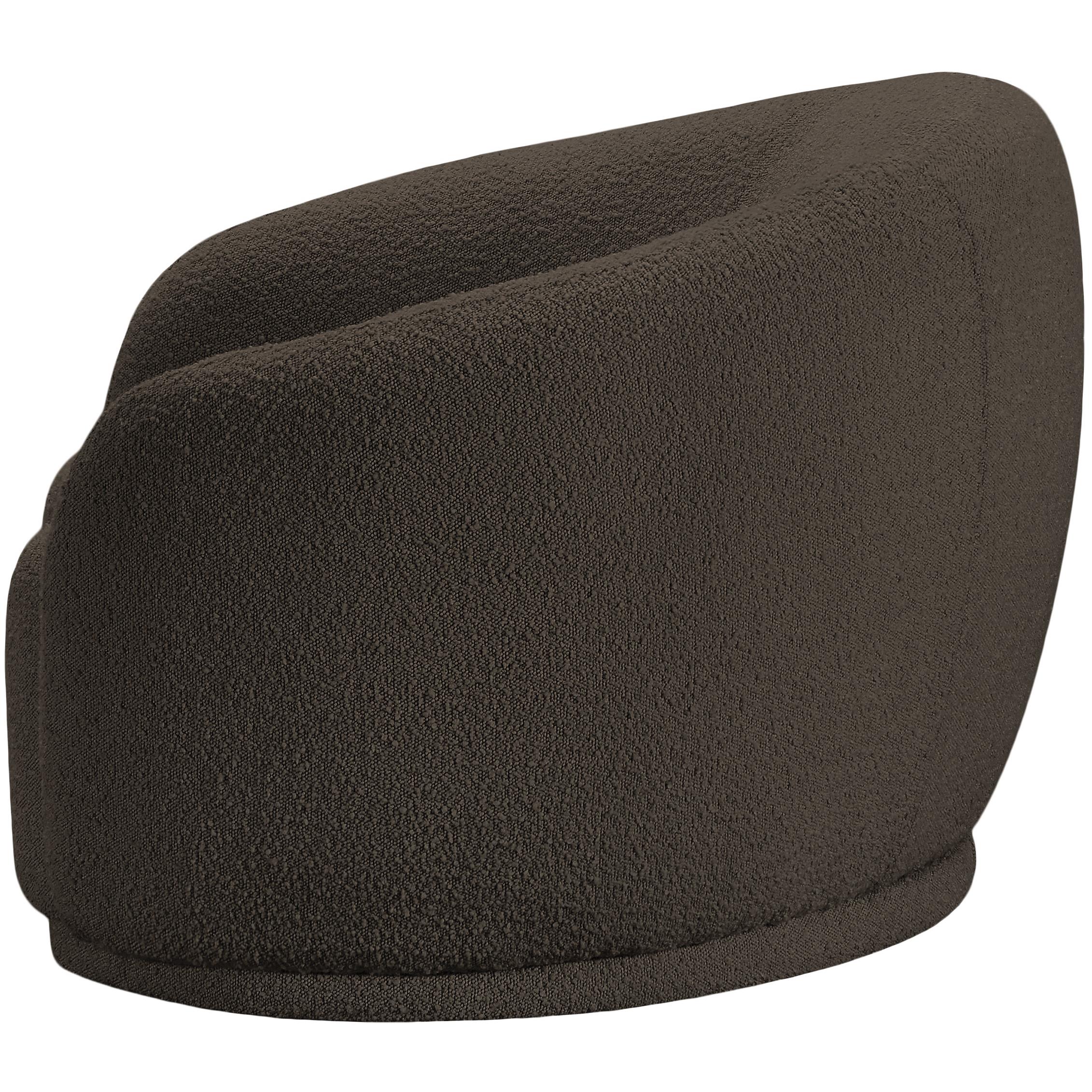 Meridian Hyde Brown Boucle Fabric Chair