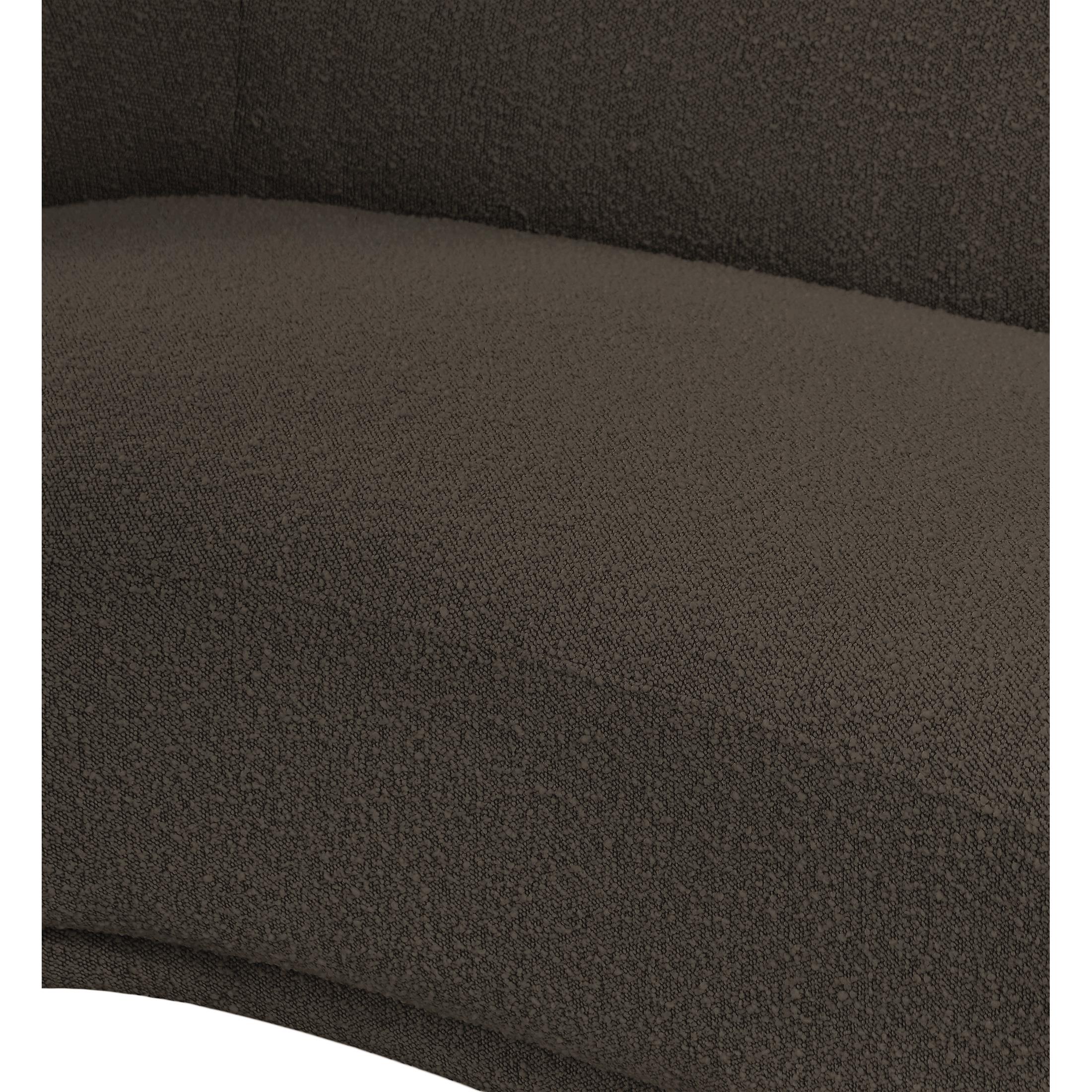 Meridian Hyde Brown Boucle Fabric Chair