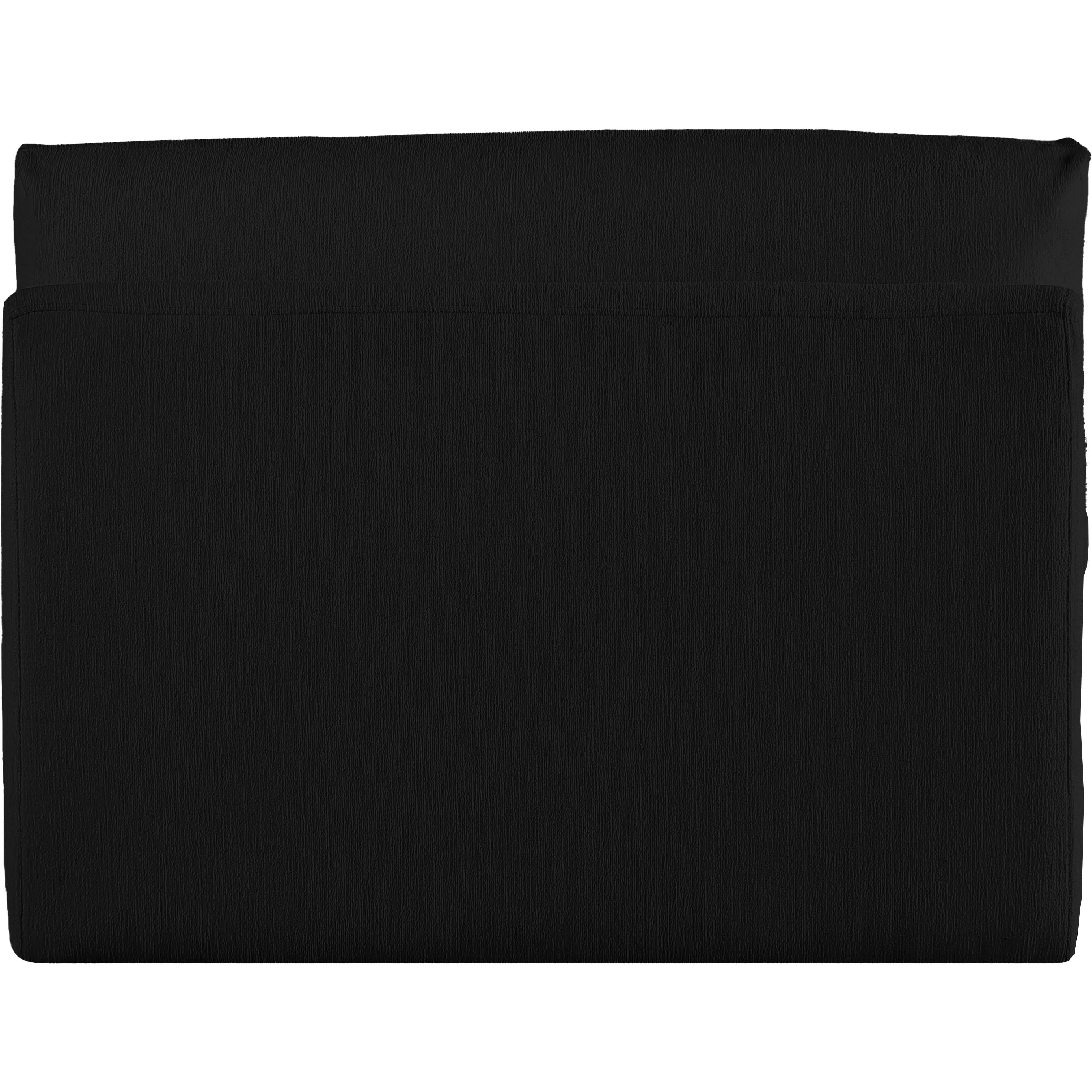 Meridian Ease Black Polyester Fabric Armless