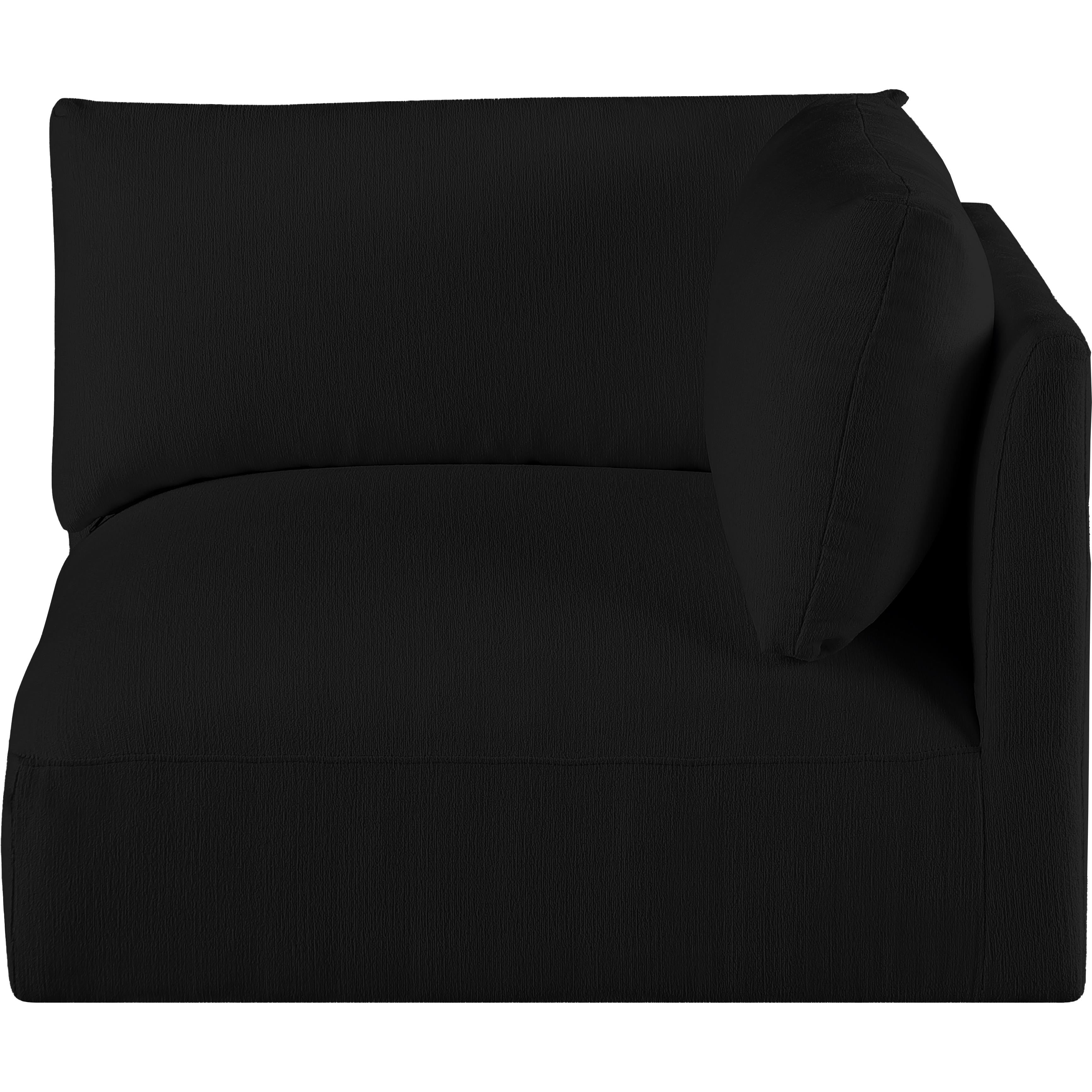 Meridian Ease Black Polyester Fabric Corner