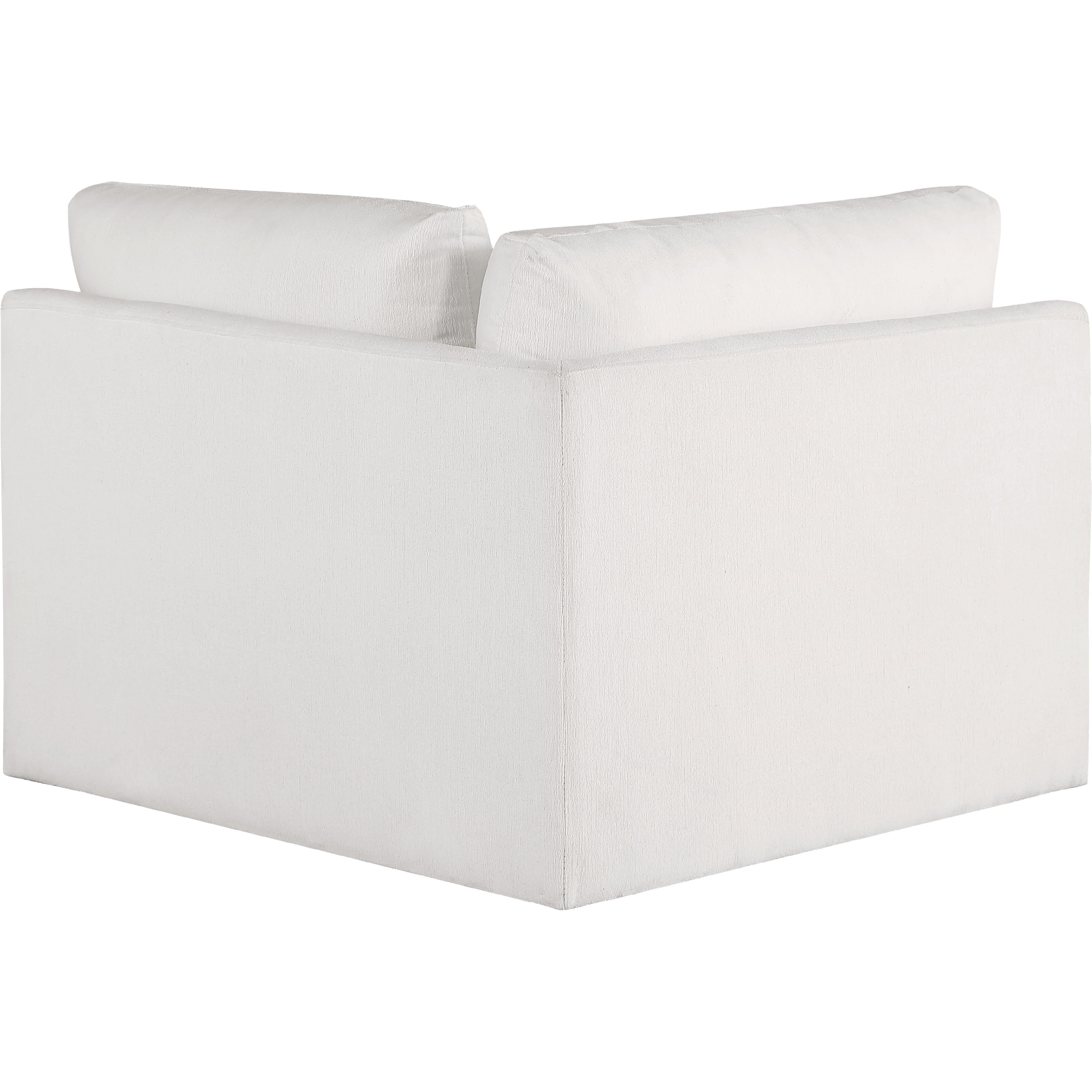 Meridian Ease Cream Polyester Fabric Corner
