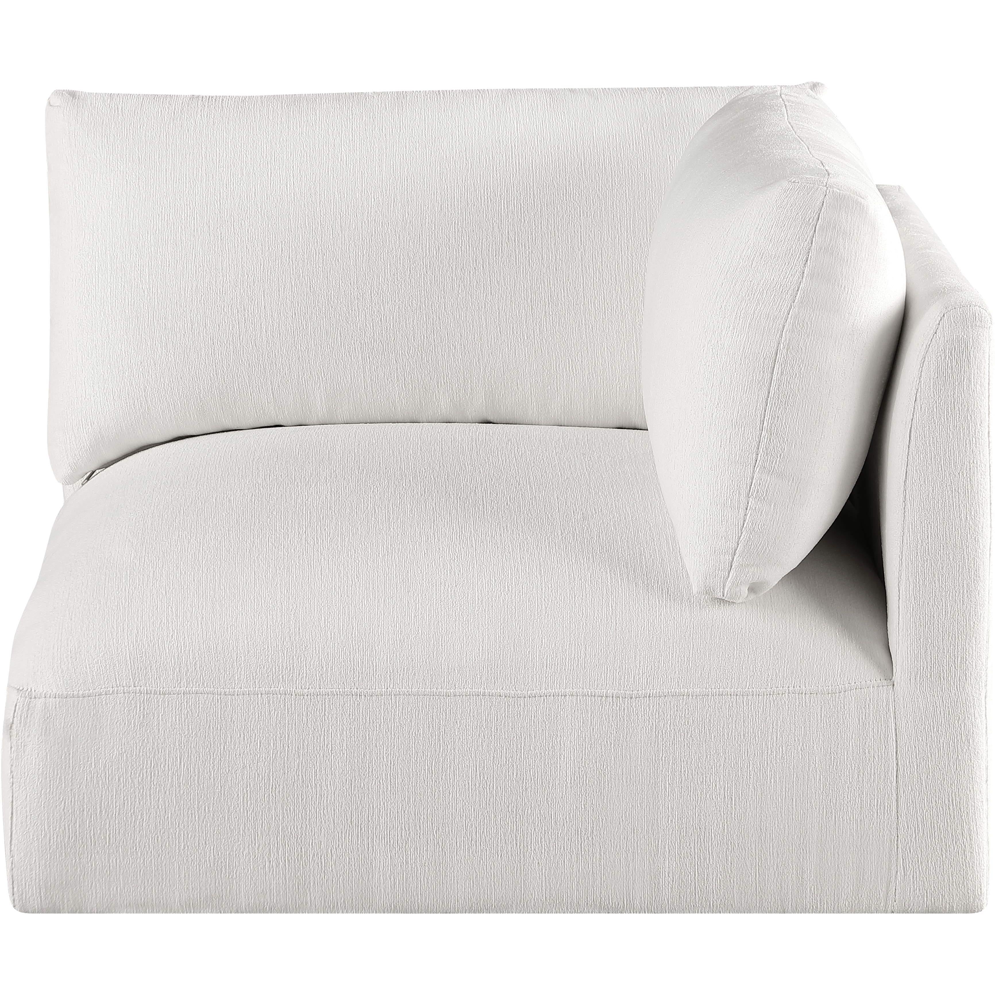 Meridian Ease Cream Polyester Fabric Corner