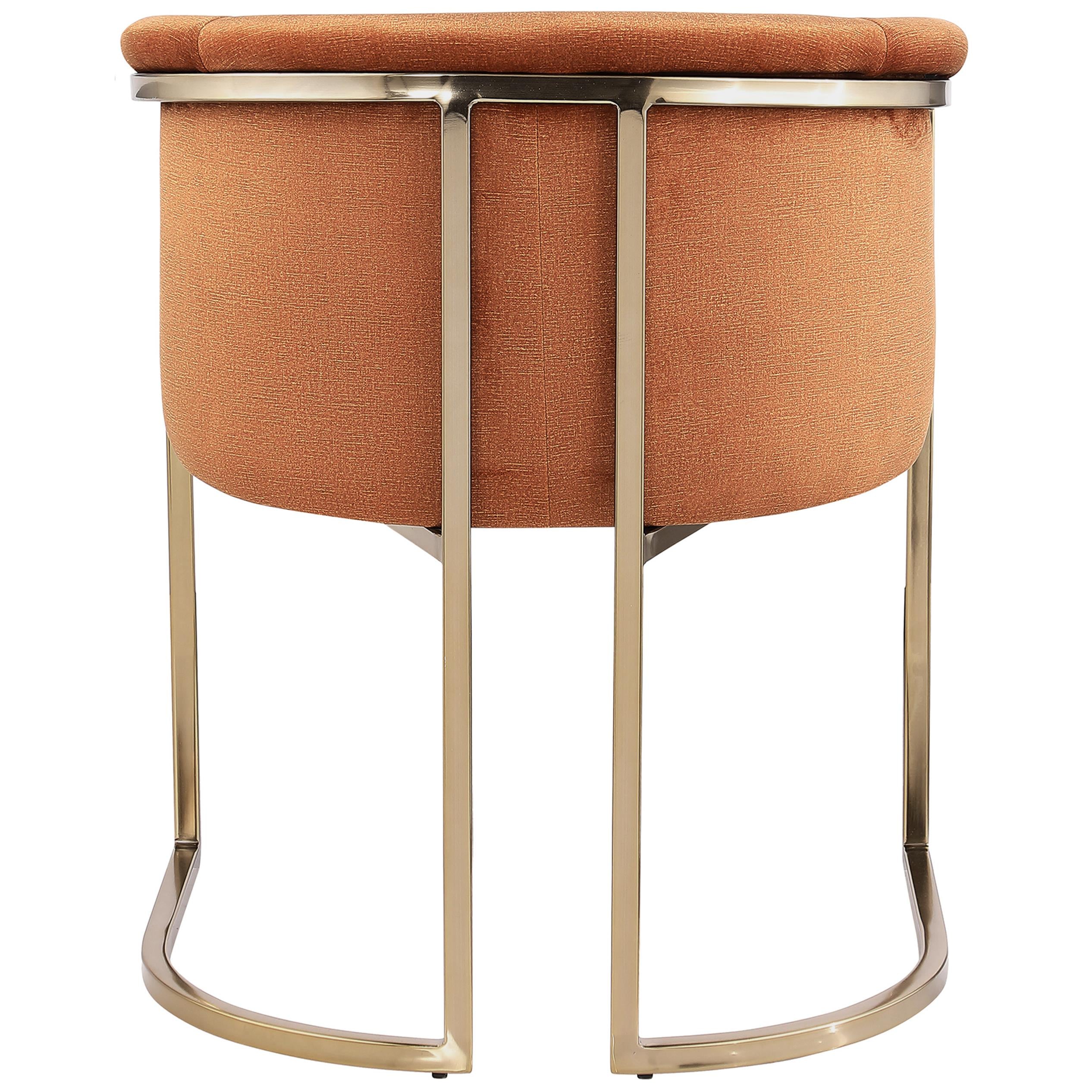 Meridian Tierra Cognac Velvet Dining Chair