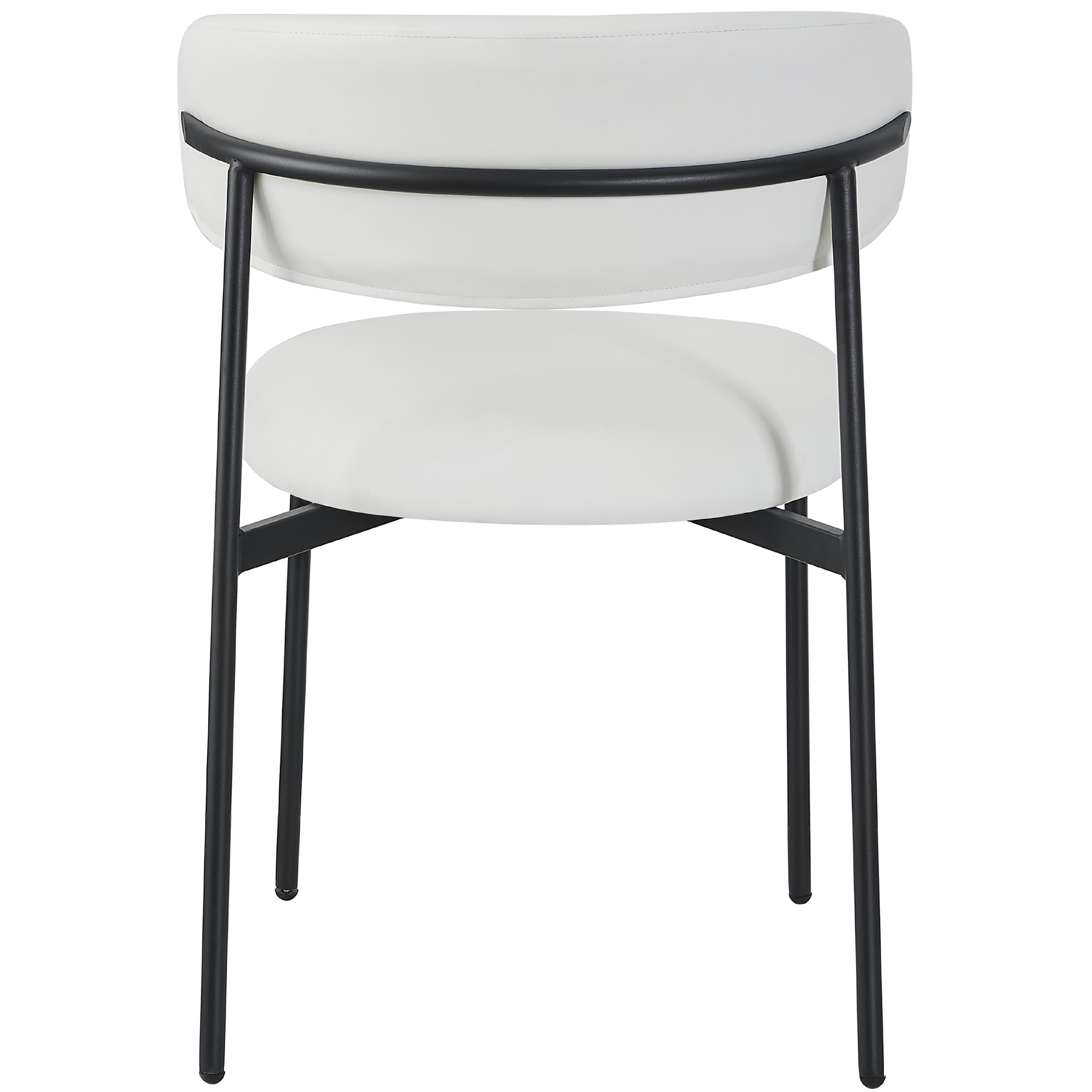 Meridian Lupita White Vegan Leather Dining Chair
