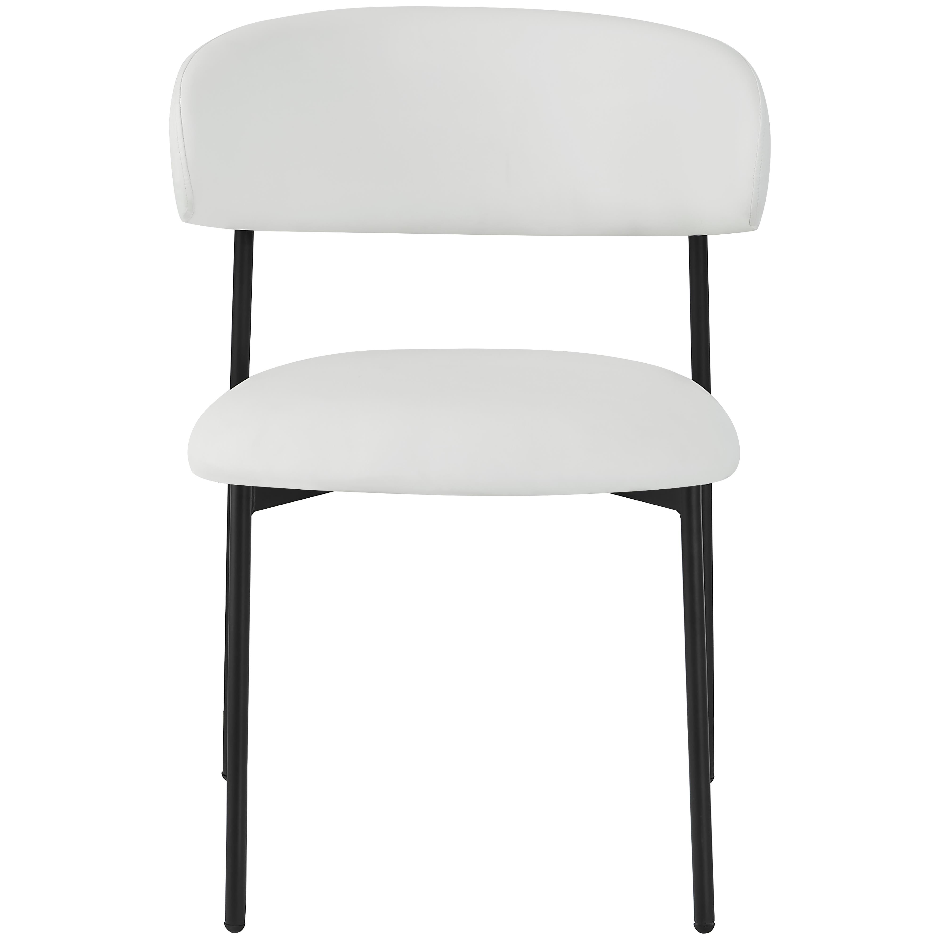 Meridian Lupita White Vegan Leather Dining Chair