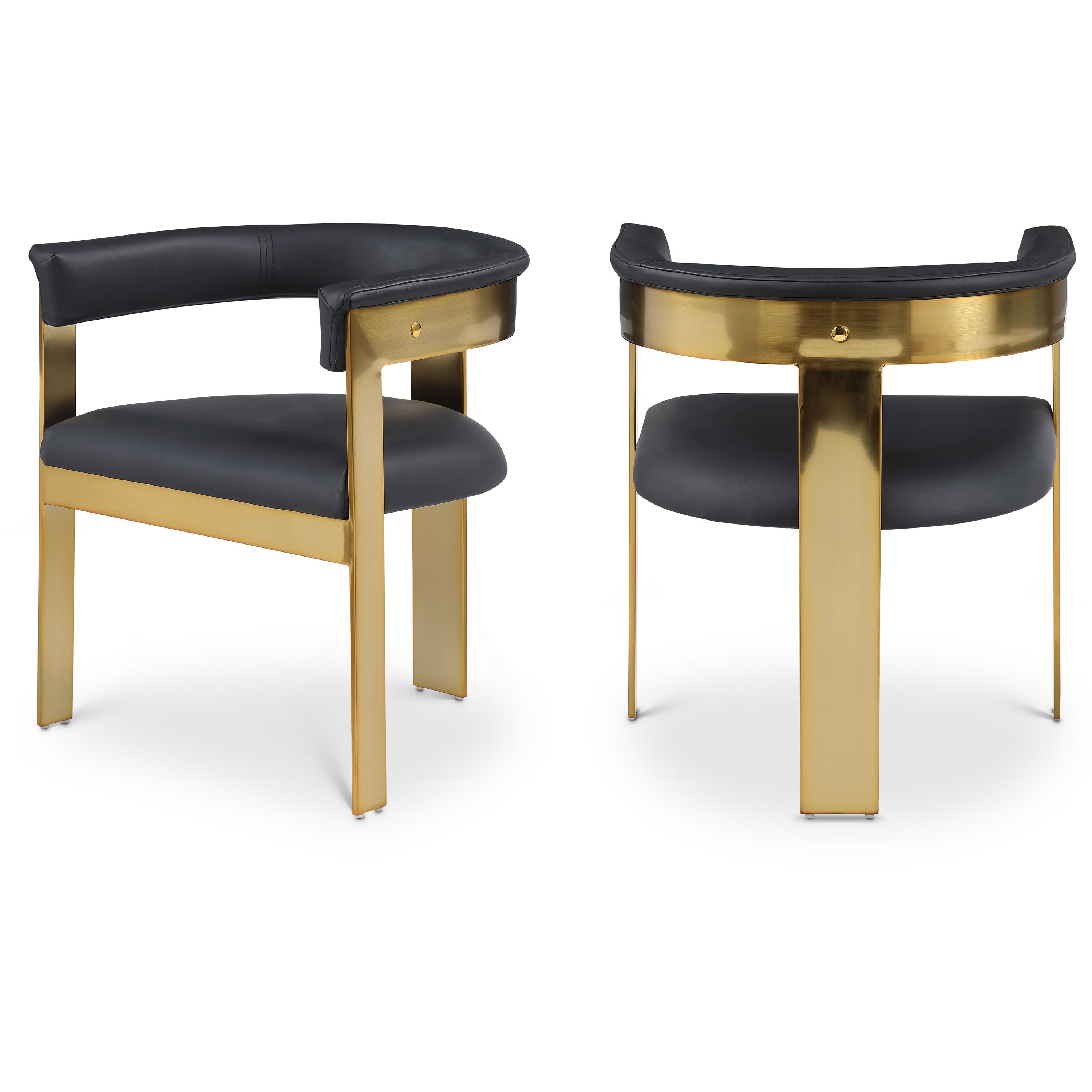 Meridian Romeo Black Vegan Leather Dining Chair