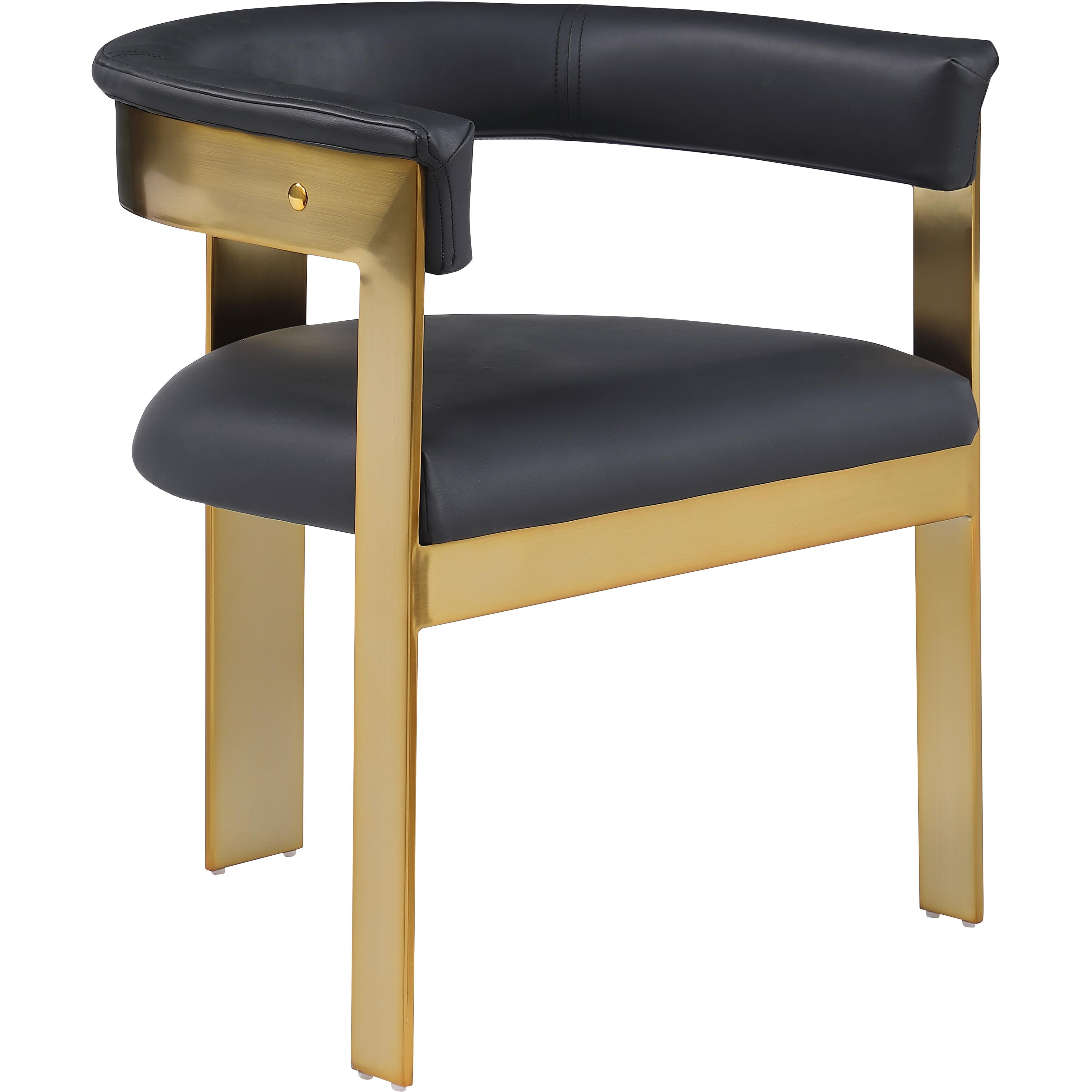 Meridian Romeo Black Vegan Leather Dining Chair