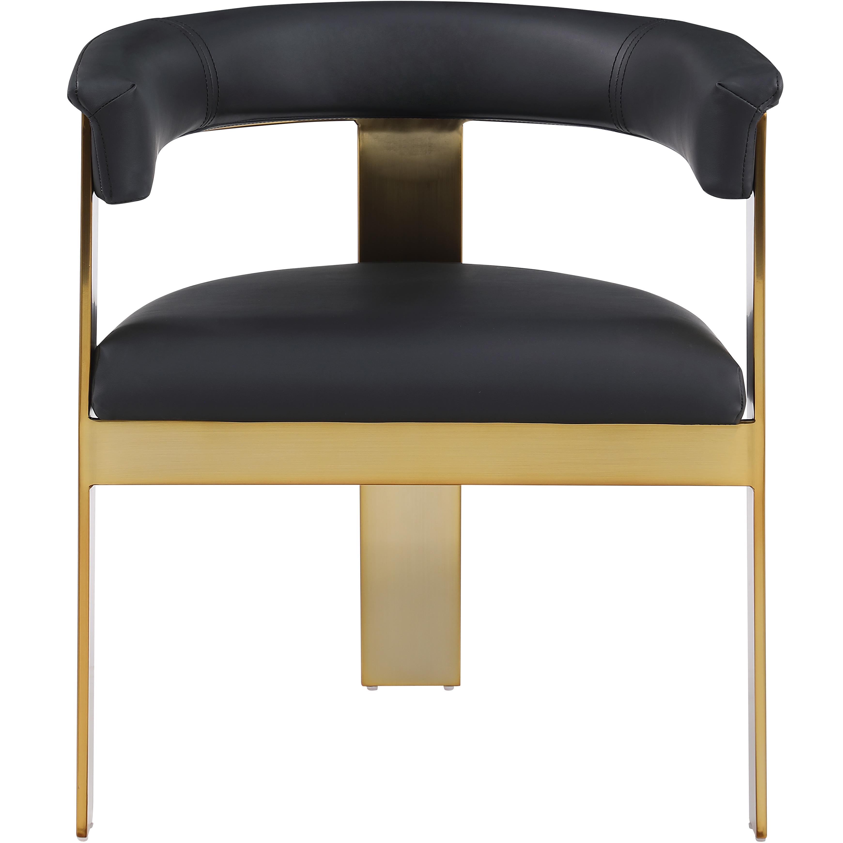 Meridian Romeo Black Vegan Leather Dining Chair
