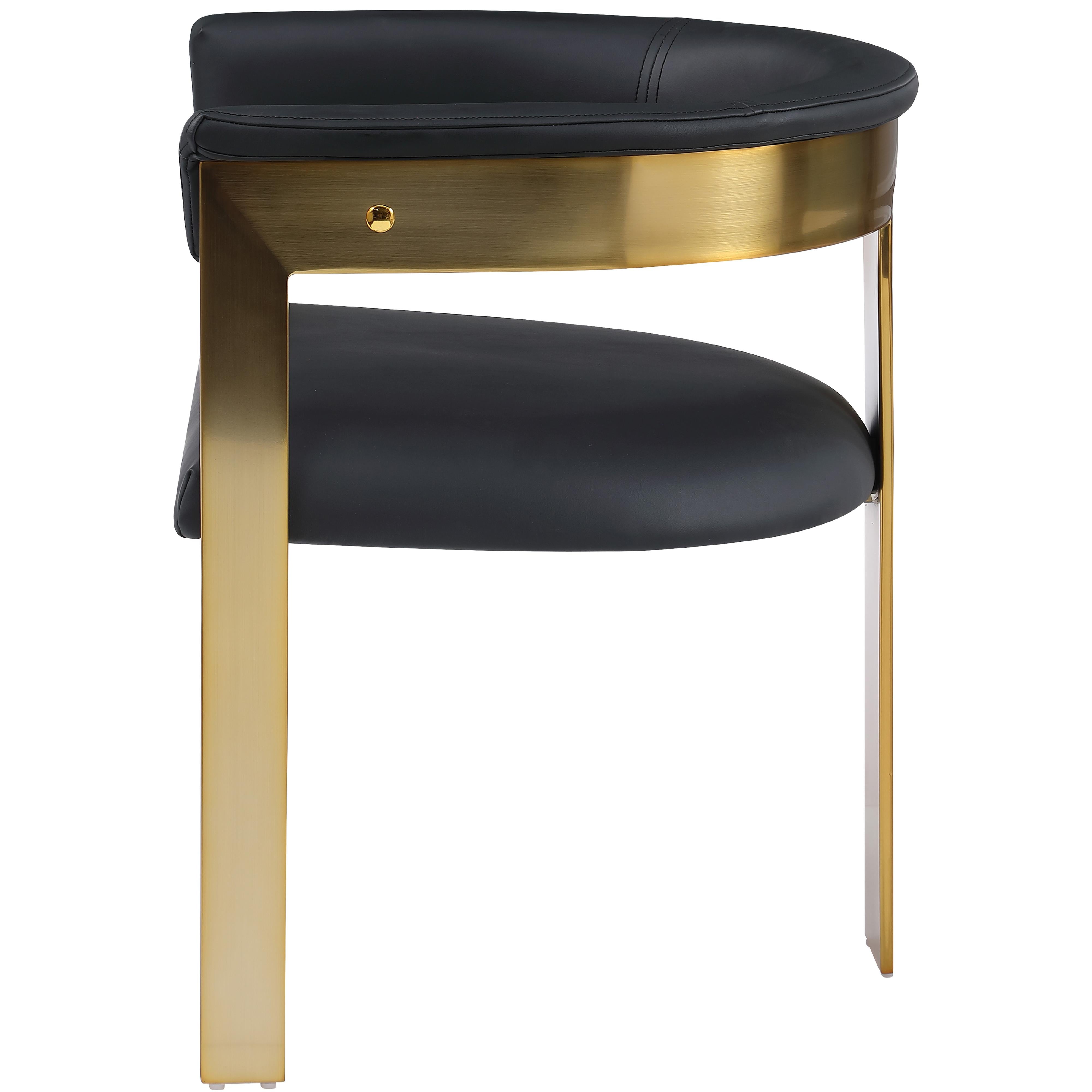 Meridian Romeo Black Vegan Leather Dining Chair